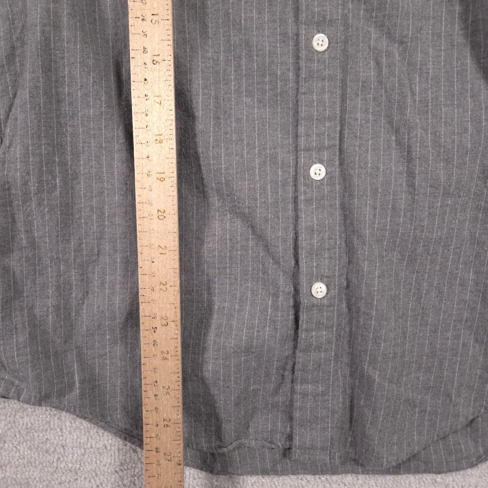Abercrombie & Fitch Abercrombie & Fitch Shirt Mens Large Gray Pinstripe Button Down Long Sleeve Size US L / EU 52-54 / 3 - 7 Thumbnail