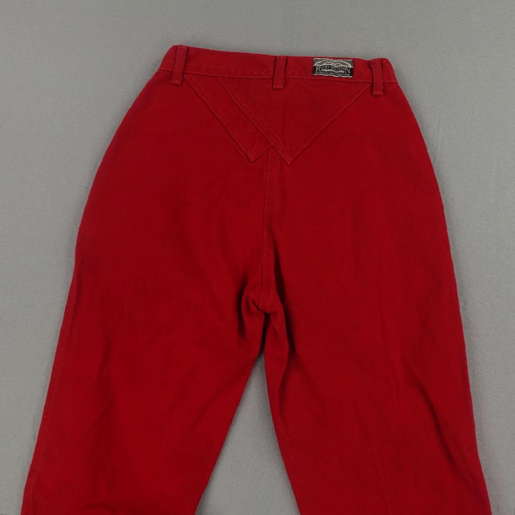 Vintage VINTAGE Rockies Women's Denim Jeans 29 Red Cowboy Southwestern High Waist Straight Fit Medium Wash Retro US Size 29" - 7 Thumbnail