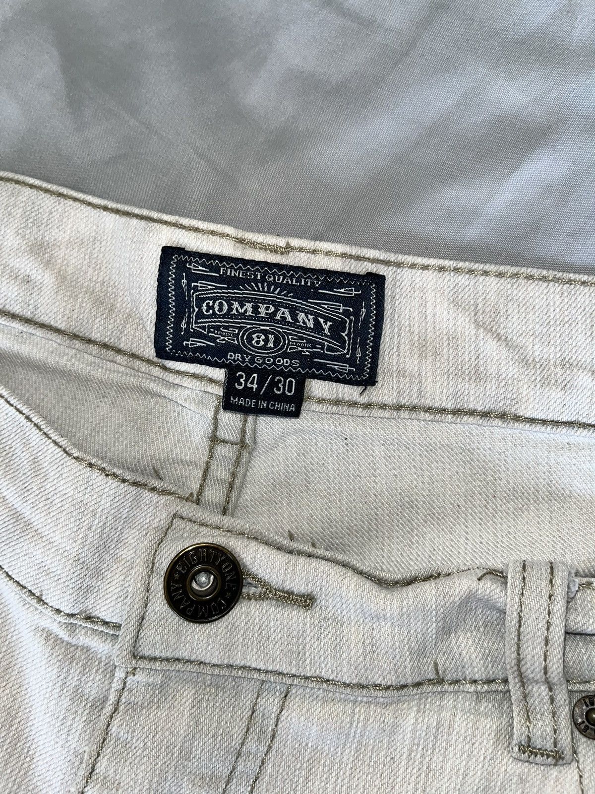 Company 81 × Levi's × Vintage White Straight Leg Jeans Size US 34 / EU 50 - 6 Thumbnail
