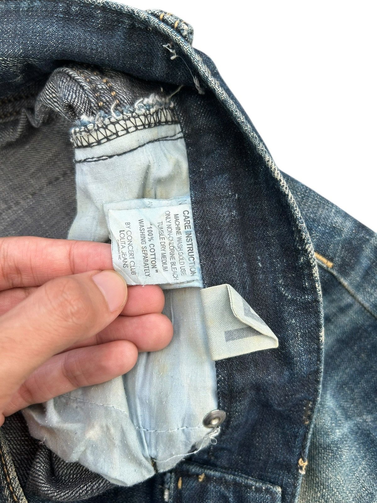 Kapital Flare Yoshitomo Nara Lolita Distressed Denim Jeans Size US 34 / EU 50 - 16 Thumbnail