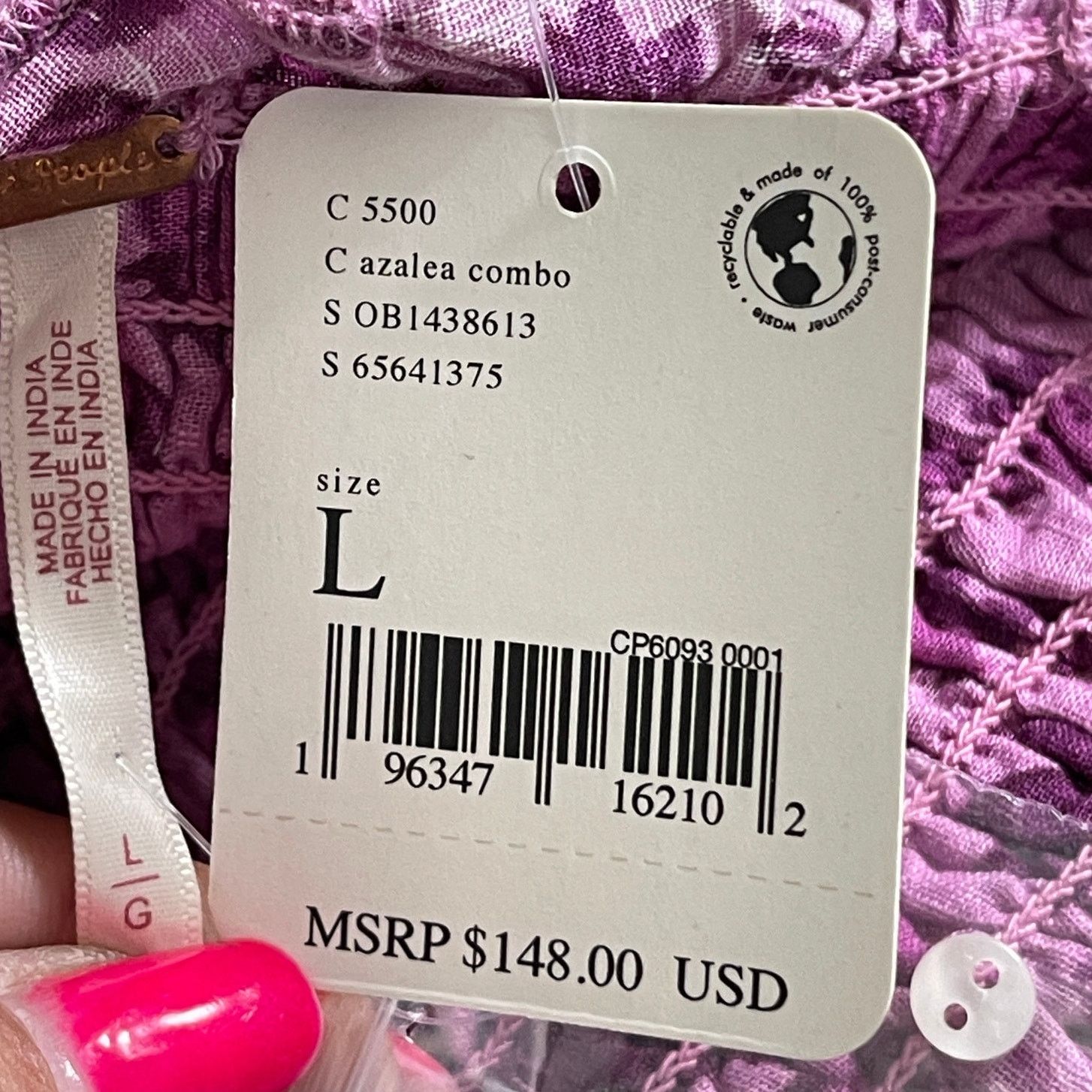 Free People Free People Smock It To Me Dress Azalea Combo Floral Large Size L / US 10 / IT 46 - 6 Thumbnail