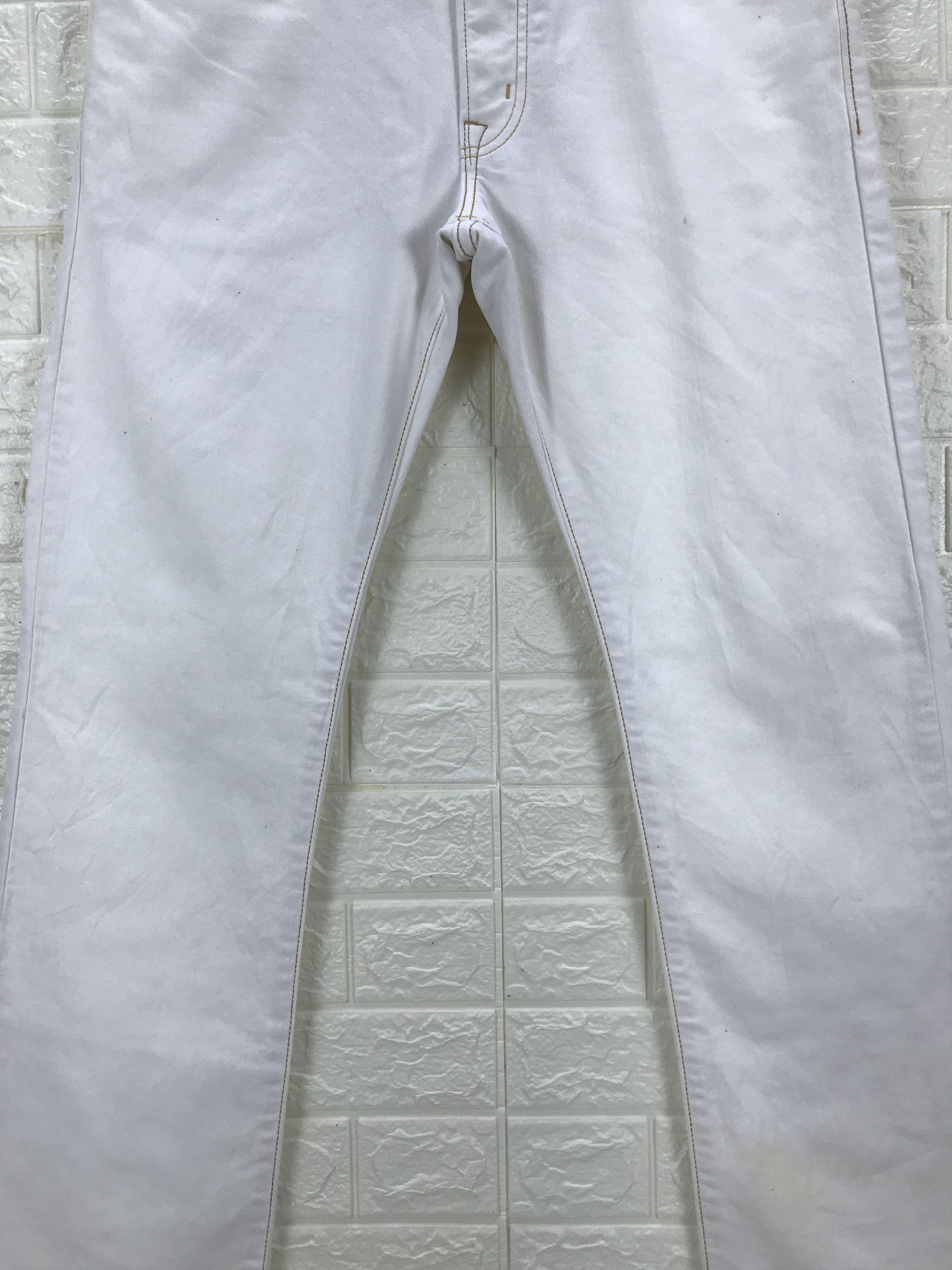Edwin Vintage Edwin Flare Jeans White deni Size US 33 - 3 Thumbnail