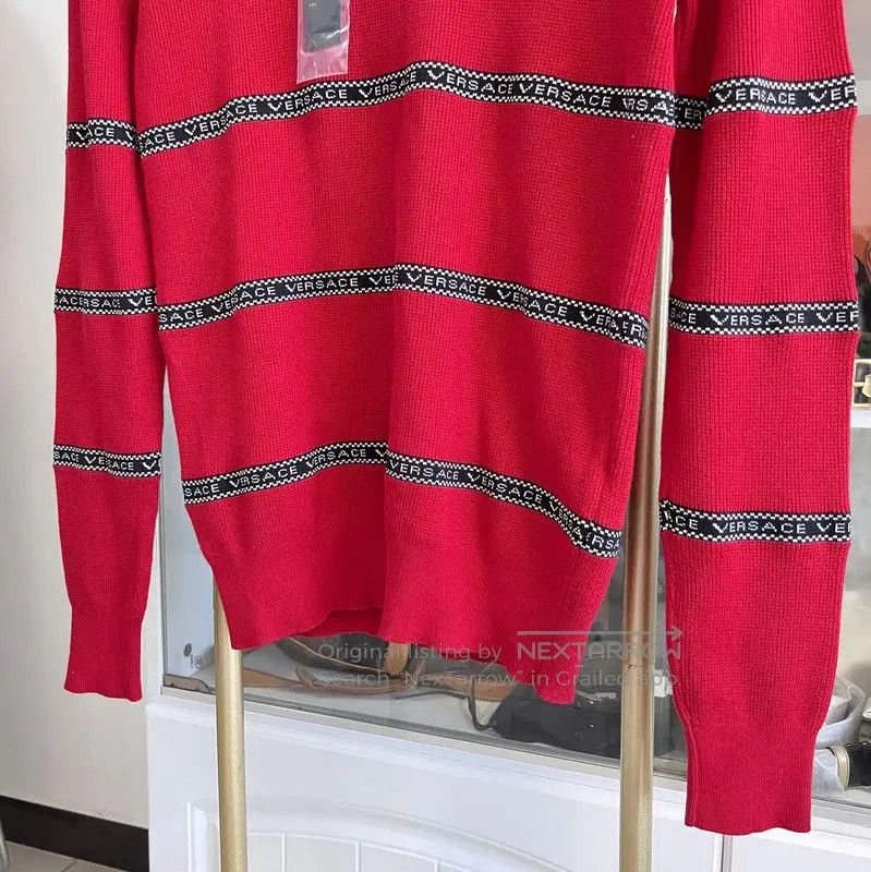 Versace Versace Red Long Sleeve Sweater for Men . Size US XS / EU 42 / 0 - 7 Thumbnail