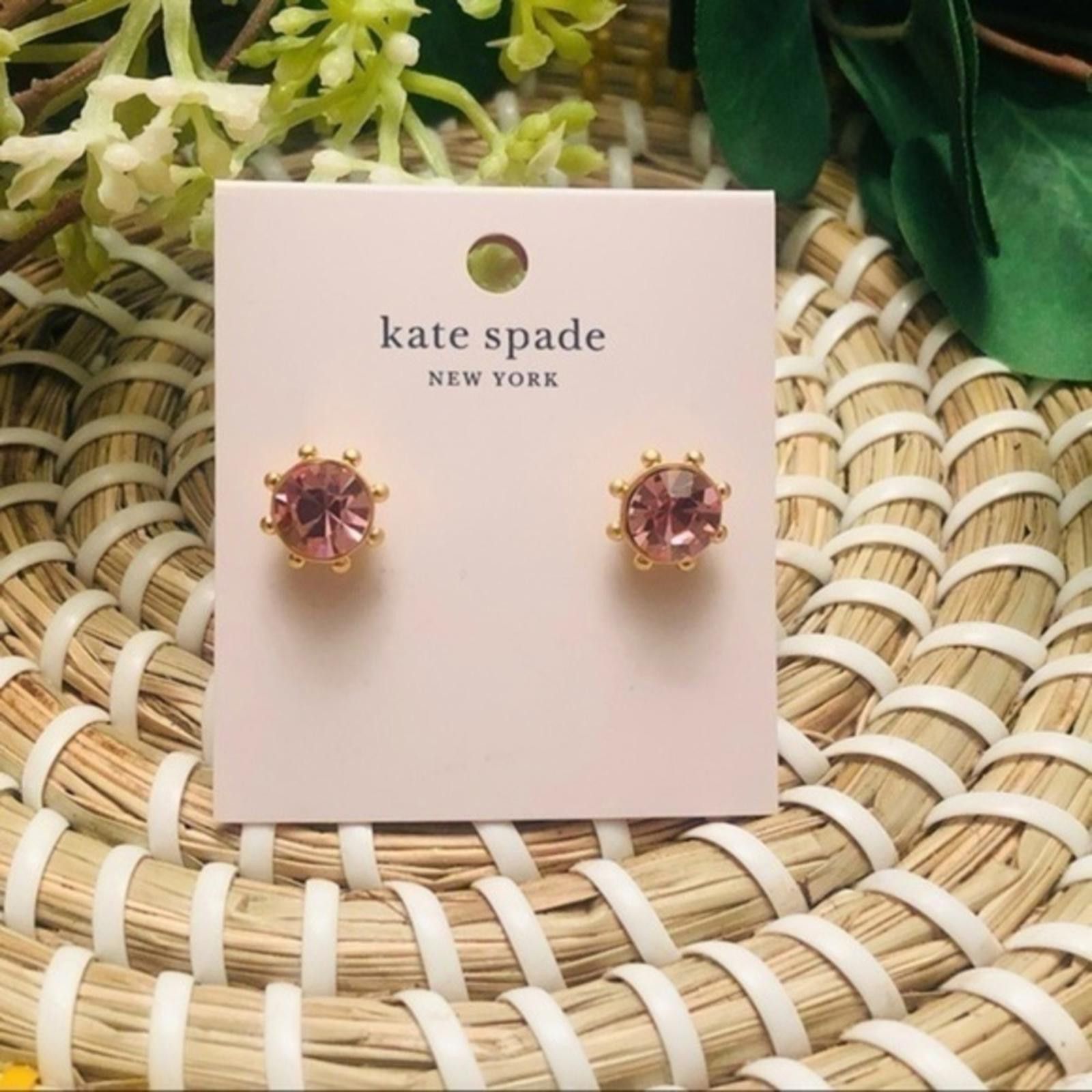 Kate Spade Kate Spade Pink Crystal Stud Earrings NWT Size ONE SIZE - 1 Thumbnail
