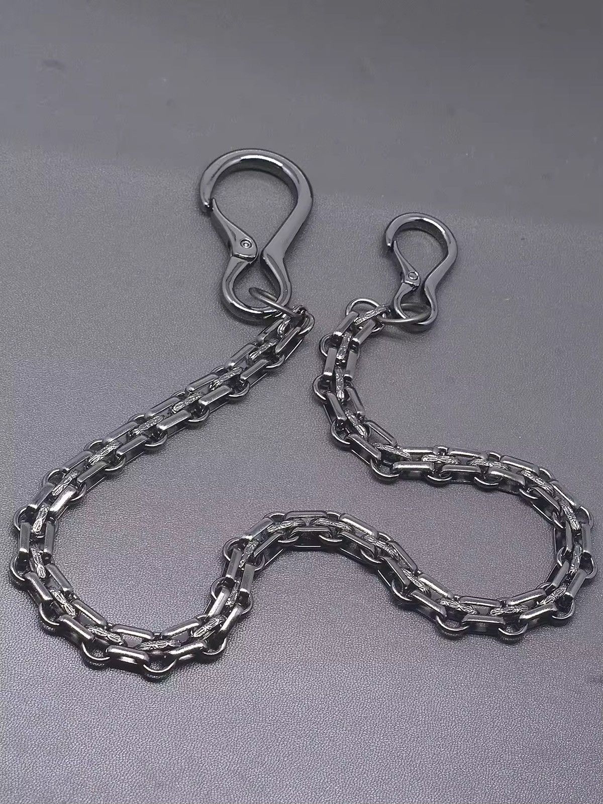 Other Gunmetal Oval hook Pants Wallet Chain Size ONE SIZE - 1 Thumbnail