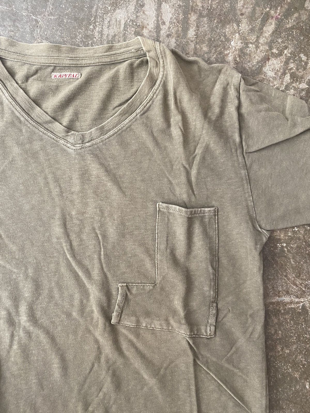 Kapital Kapital V Neck Pocket Tee Visvim RRL Comme des Garcons 45rpm Size US L / EU 52-54 / 3 - 3 Thumbnail