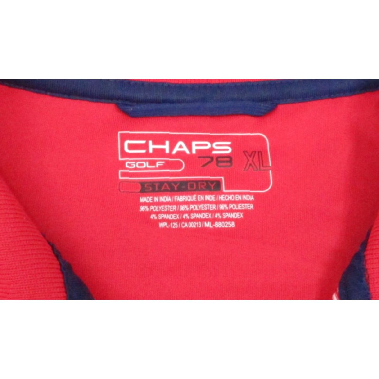 Chaps Chaps Golf Shirt Mens XL Red White Striped Stay-Dry Performance Polo Casual Shirt Polo Shirt Mens XL Red Striped Chaps Golf Stay-Dry Performance Polo Size US XL / EU 56 / 4 - 5 Thumbnail