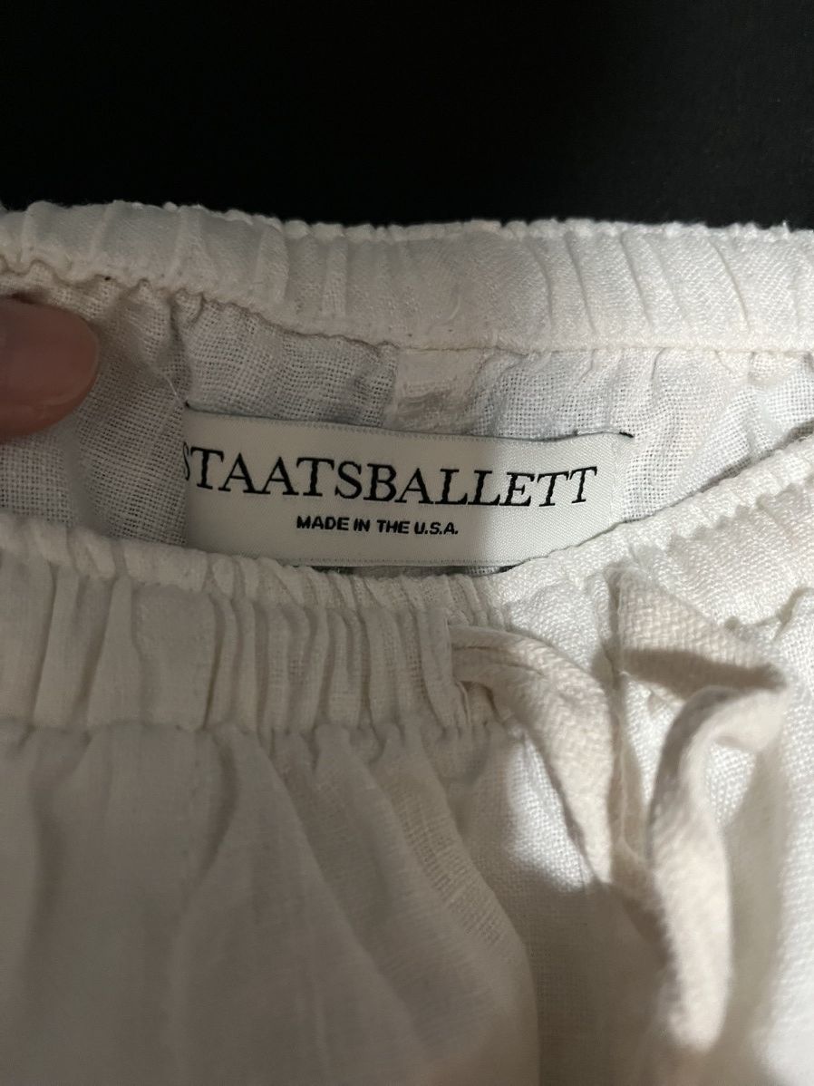 Staatsballett White Linen Pants Size US 30 / EU 46 - 3 Thumbnail