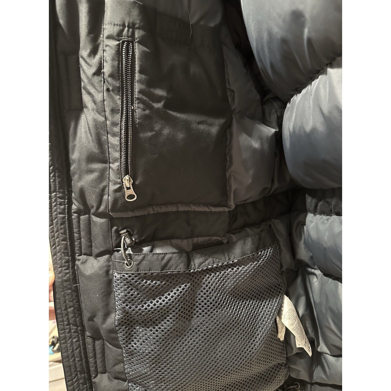 Eddie Bauer Men's Large Down Parka Black WeatherEdge Goose Feather Hood Size US L / EU 52-54 / 3 - 4 Thumbnail