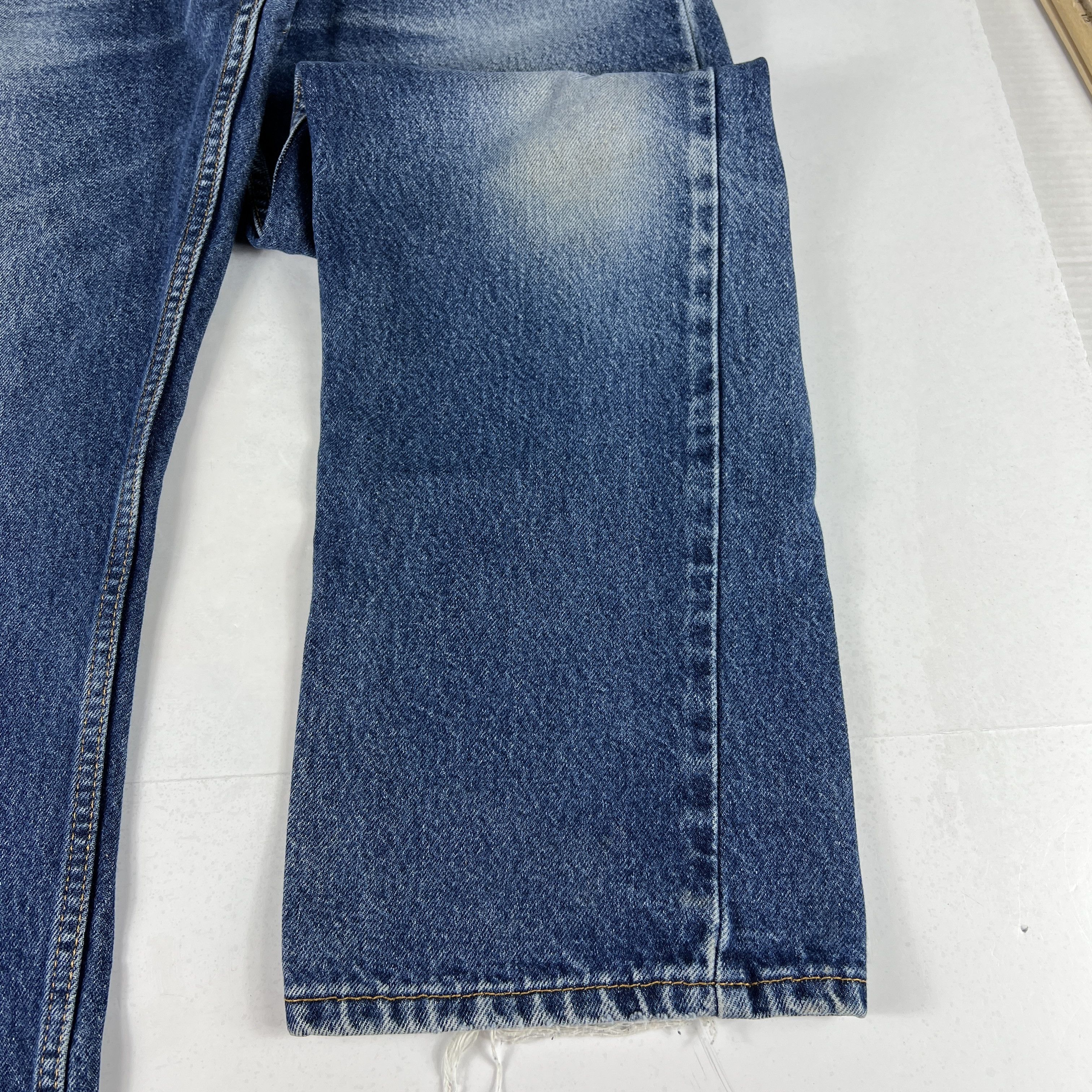 Levi's Levi's Jeans 505 Straight Blue Faded Cotton Denim Size US 37 - 8 Thumbnail
