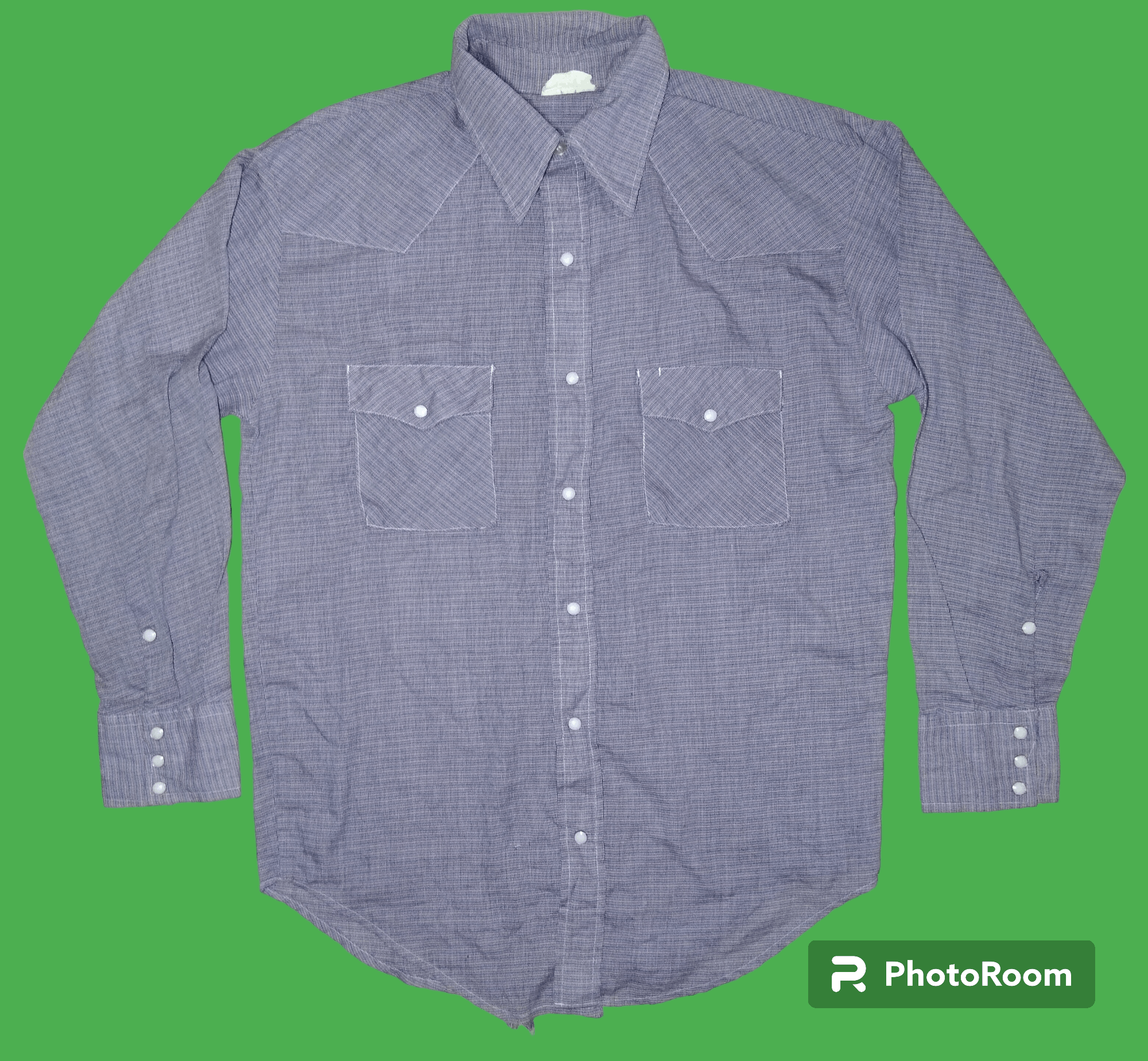 Vintage Flanel Key Kountry snap button Long Sleeve 60s/70s