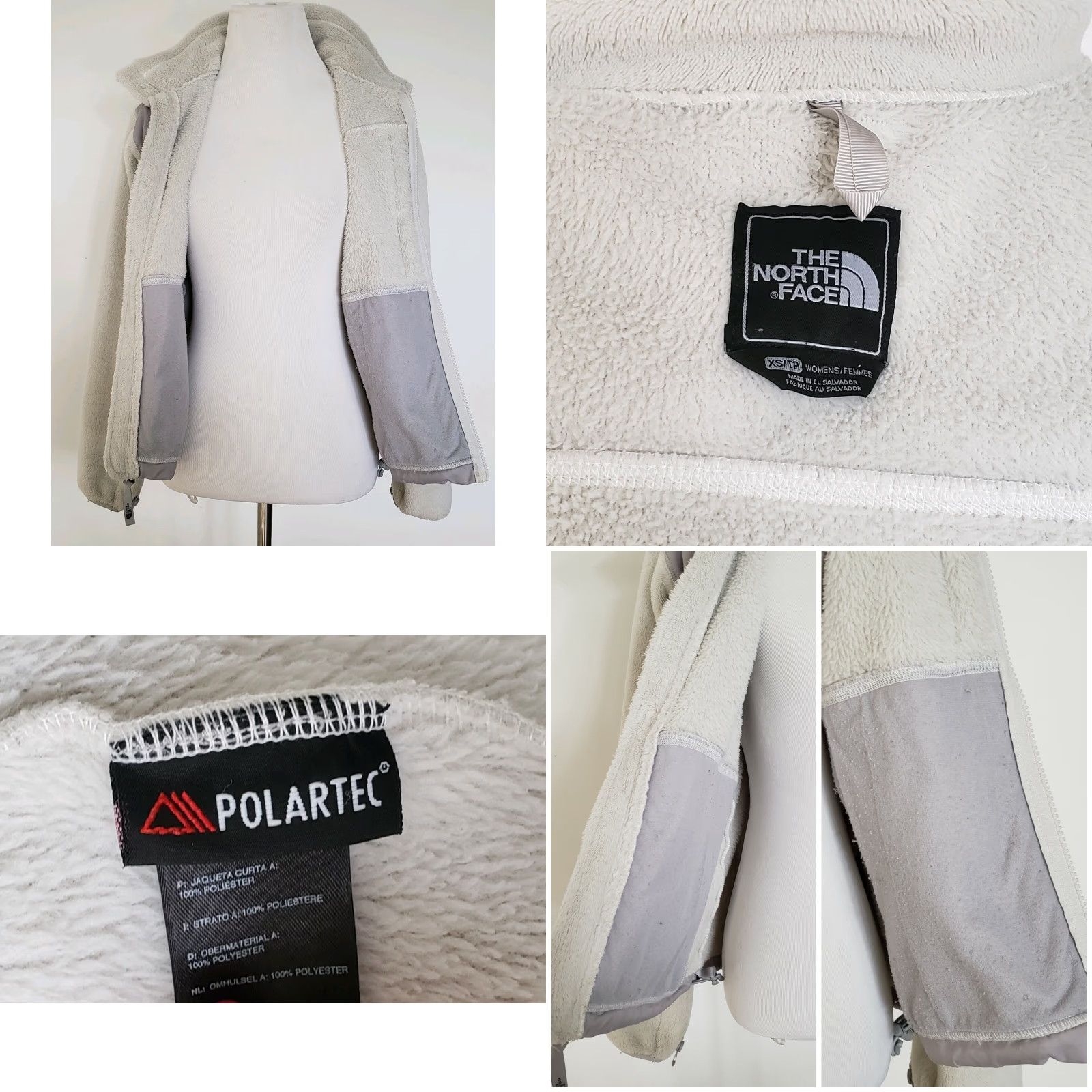 The North Face VINTAGE The North Face Fleece Jacket Women's XS Gray Casual Outdoor Logo Full Zip Pockets Size XS / US 0-2 / IT 36-38 - 8 Thumbnail