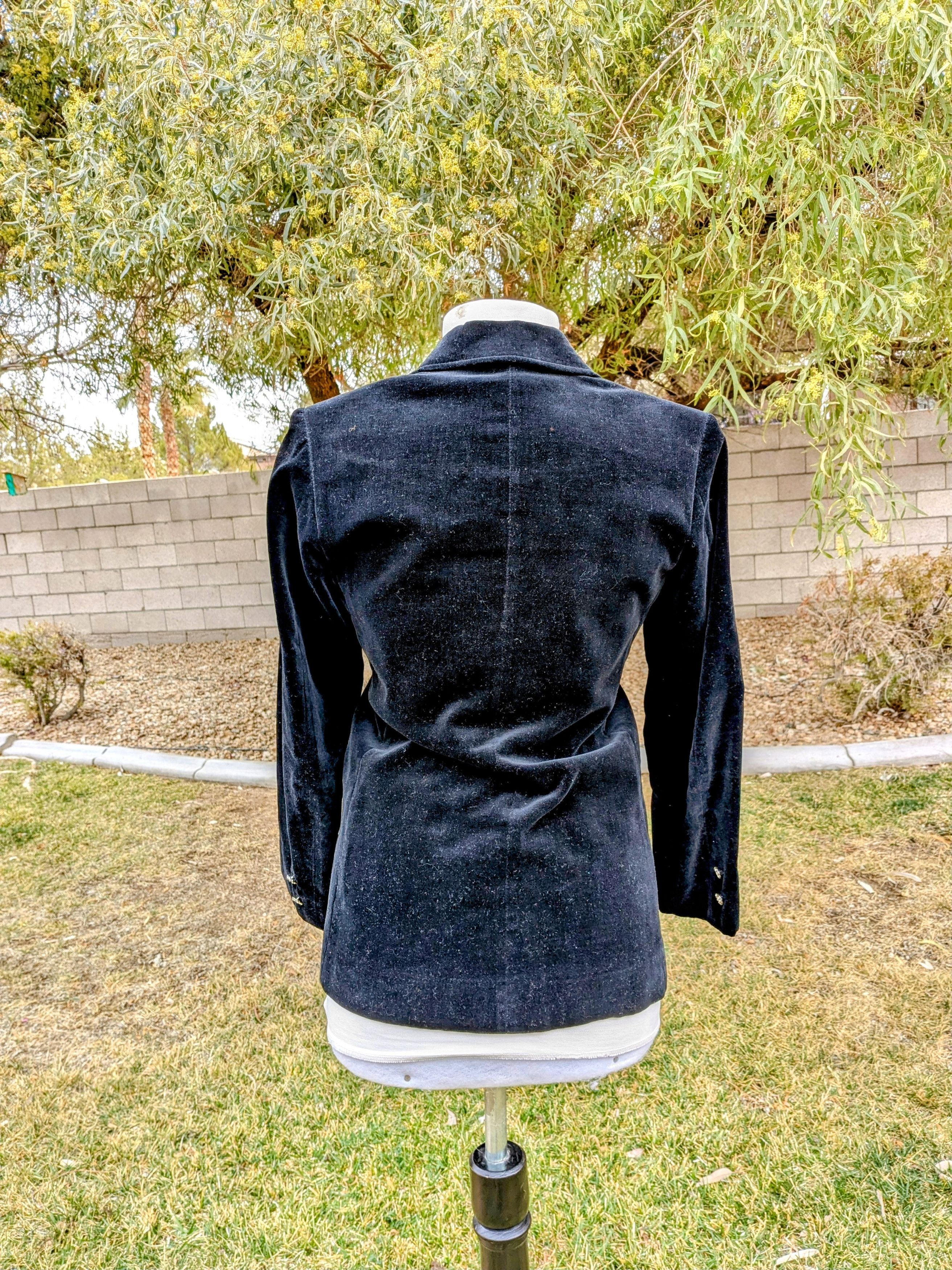 Vintage VTG Jean Nicole 1980s Japanese Velvet Blazer Suit Jacket EUC Size S / US 4 / IT 40 - 2 Thumbnail