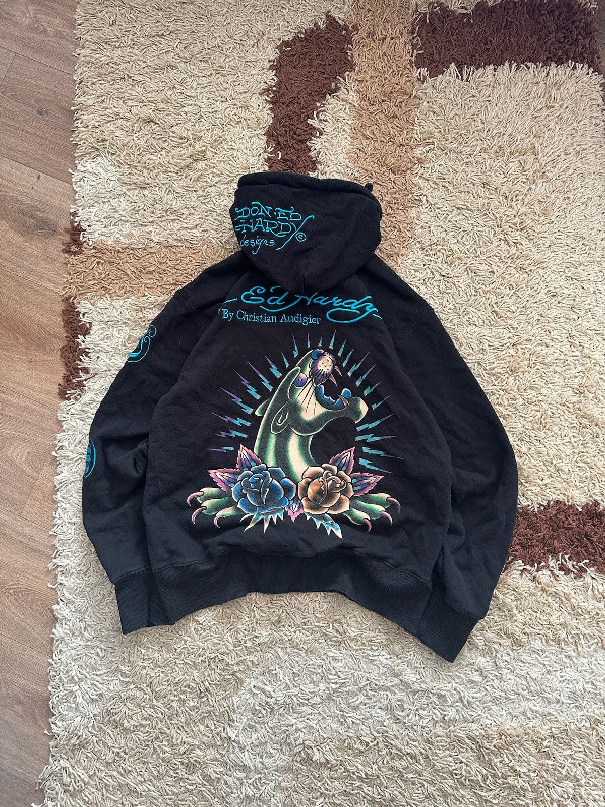 Ed Hardy 🔥VINTAGE ED HARDY BY CHRISTIAN AUDIGIER EMBROIDERED LOGO🔥 Size US M / EU 48-50 / 2 - 1 Thumbnail