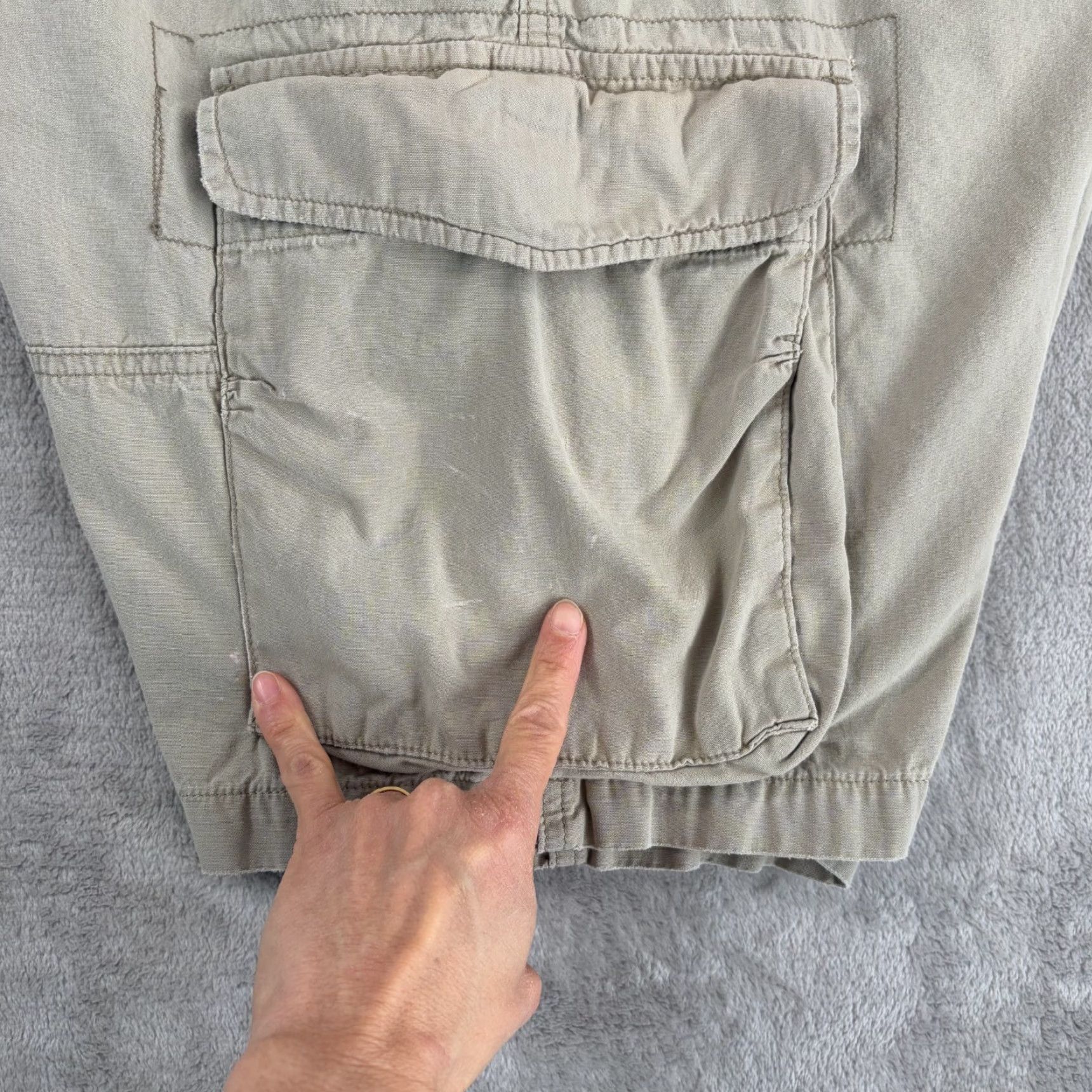 Polo Ralph Lauren VINTAGE Polo Ralph Lauren Shorts Men 38 Beige Cargo Pocket 8 in Zip Casual Travel 90s Army Mens Size US M / EU 48-50 / 2 - 5 Thumbnail
