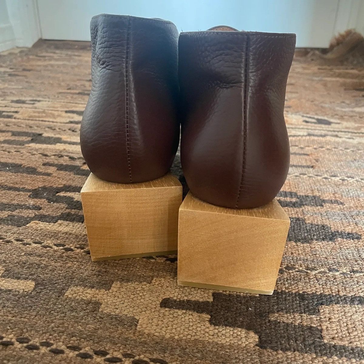 Beklina Beklina Matisse Slip On Bootie Split Wooden Block Heel Size US 10.5 / IT 40.5 - 2 Thumbnail
