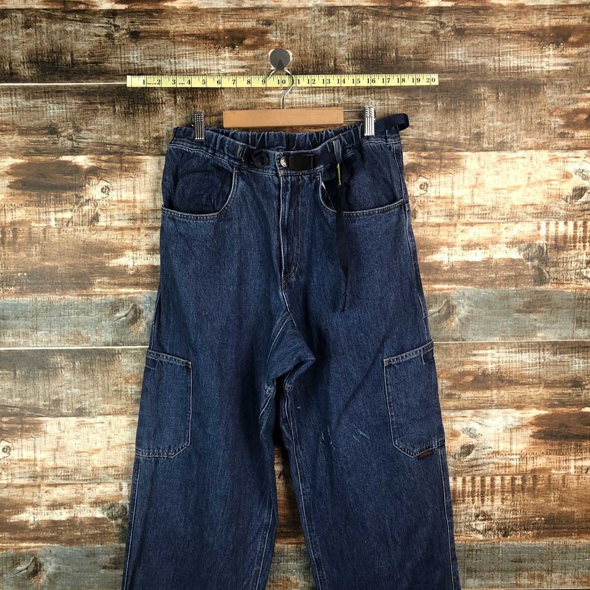 Gramicci Gramicci Blue Denim utility jeans cargo Pants #A2096 Size US 31 - 2 Thumbnail