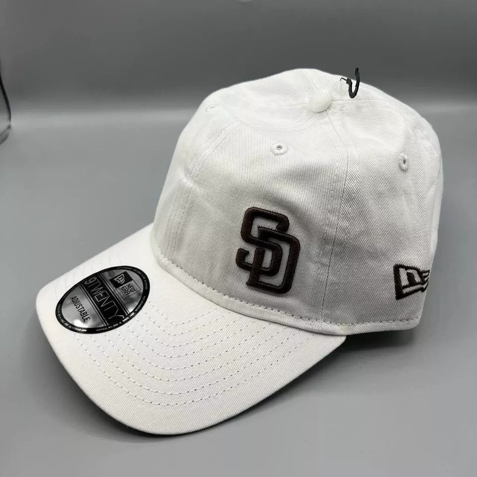 New Era San Diego Padres Hat Men White Strap Back Cap New Size ONE SIZE - 2 Thumbnail