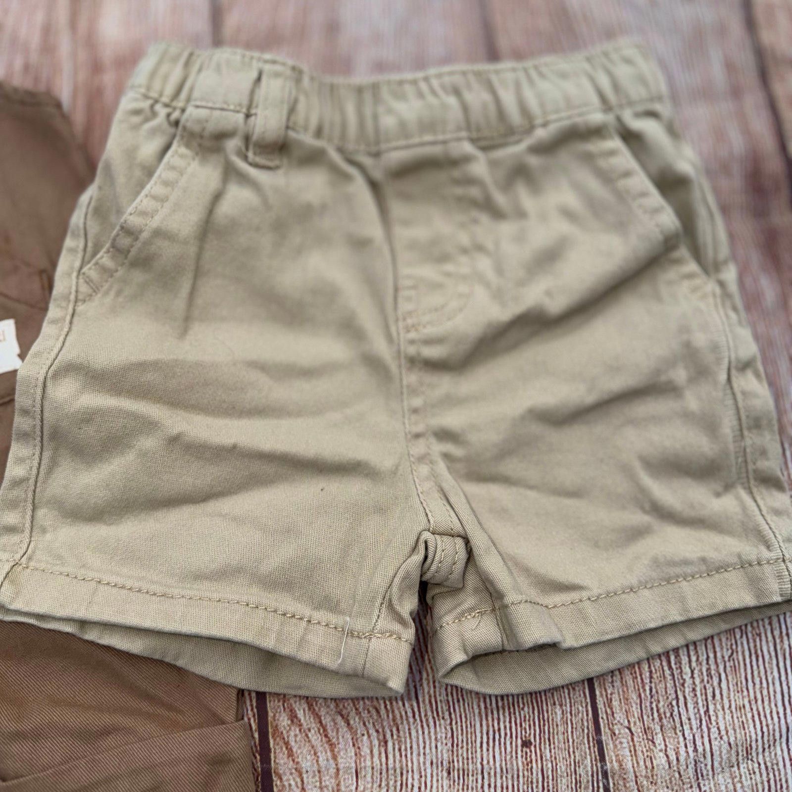 Other 12 Months Kids Brown Overalls and Lands End Khaki Shorts Size ONE SIZE - 2 Thumbnail