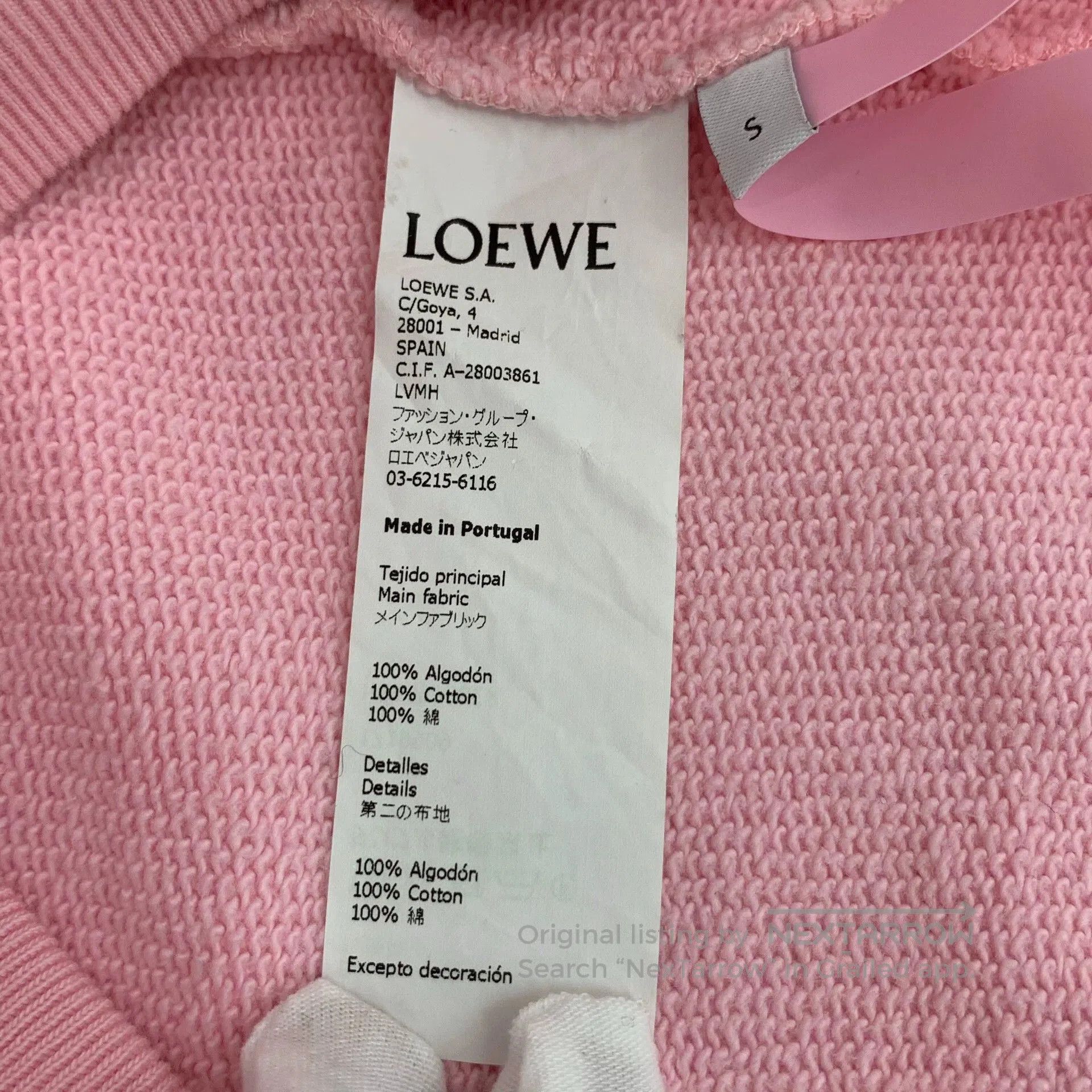 Loewe Loewe Pink Logo Embroidered Sweatshirt. Size US S / EU 44-46 / 1 - 6 Thumbnail