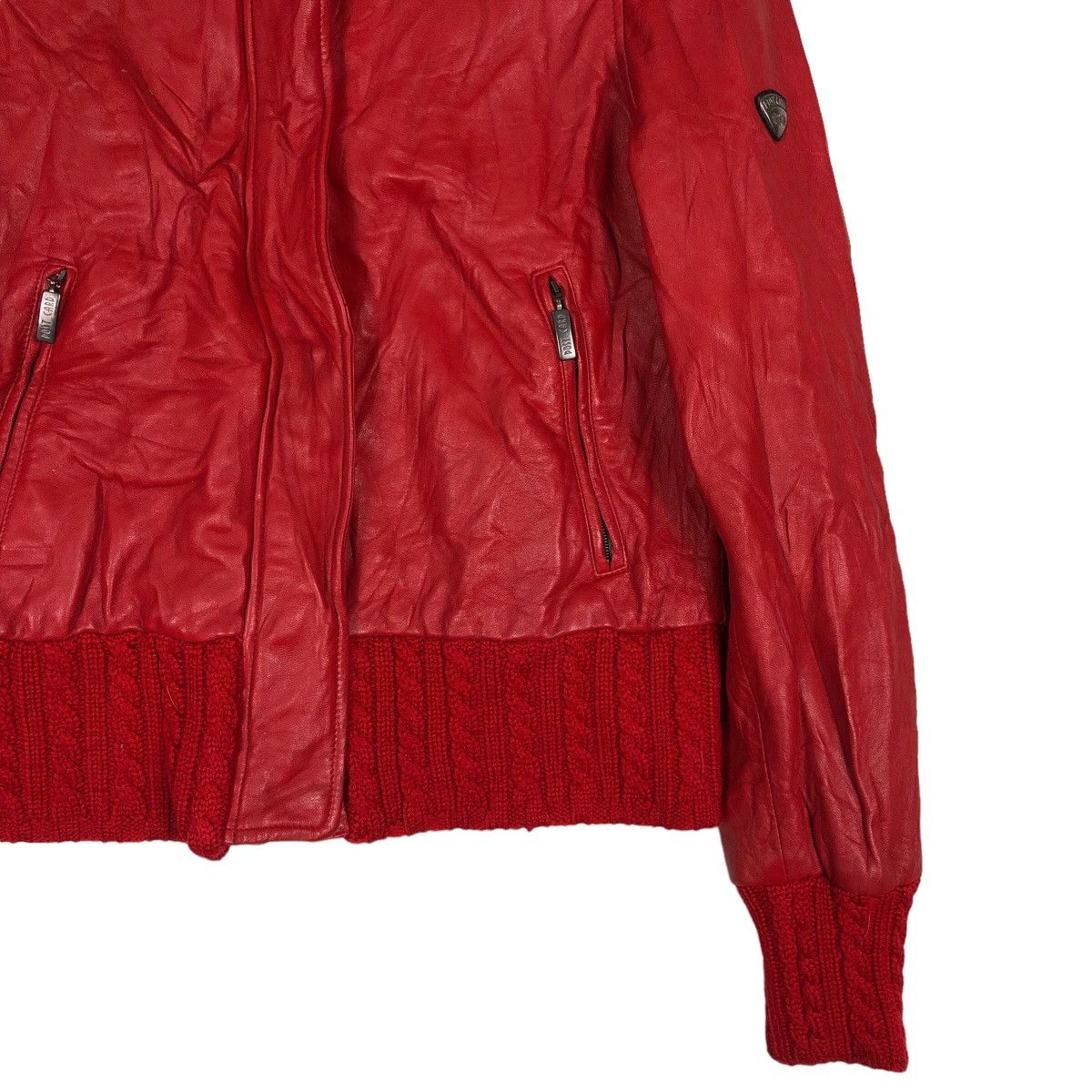Japanese Brand 🔥Cropped Biker Leather Jacket Post Card Made in Italy Size US S / EU 44-46 / 1 - 5 Thumbnail