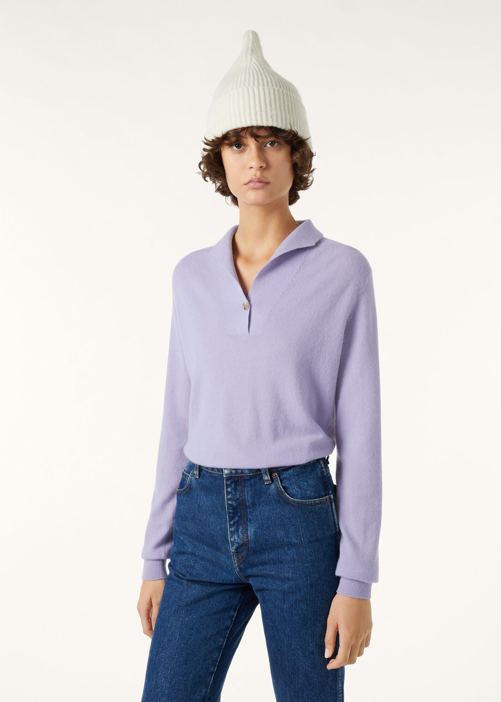 Loro Piana os11x0426 FAQ9446 Sergio Polo Shirt in Iced Violet Size S / US 4 / IT 40 - 4 Thumbnail