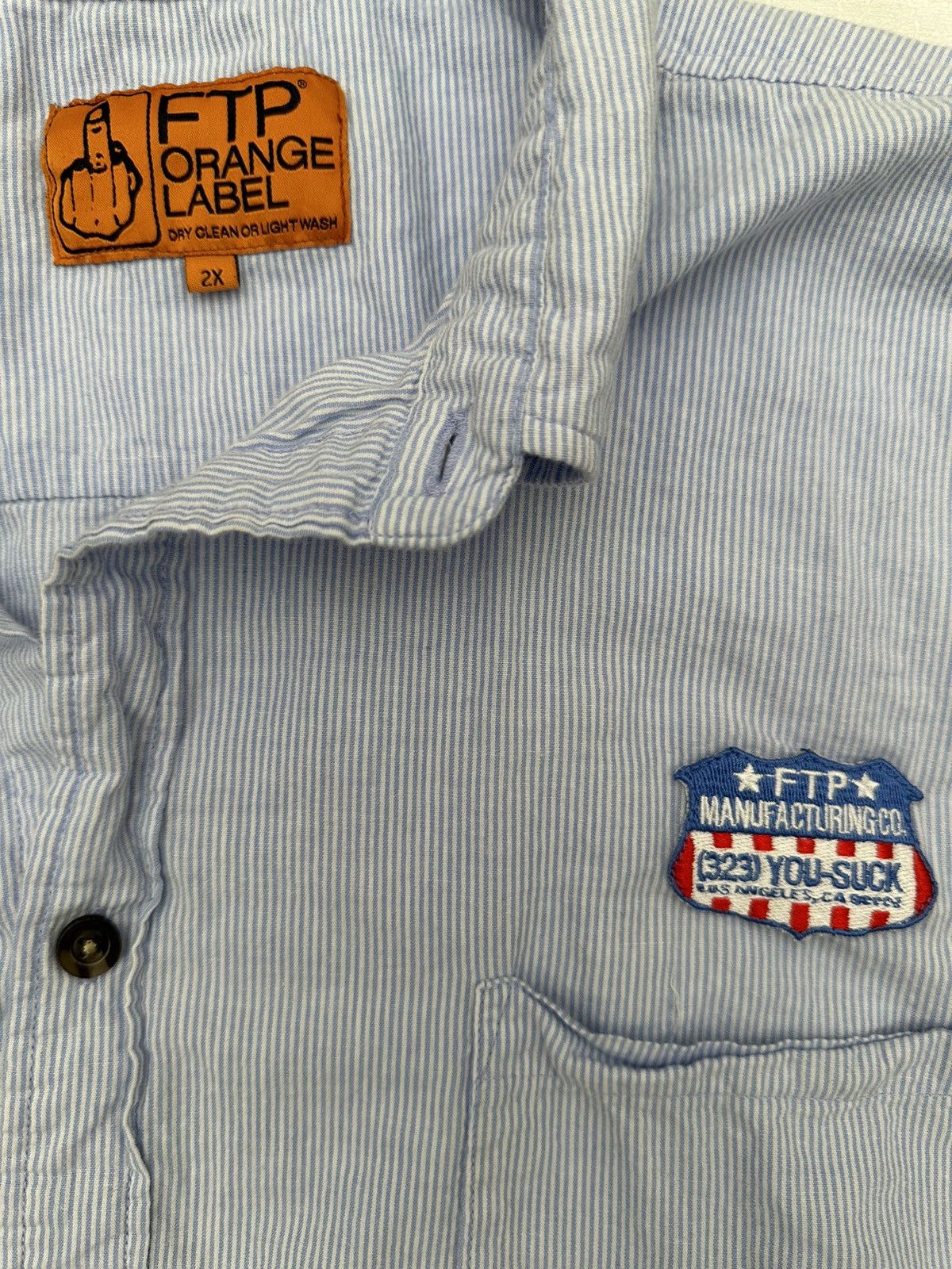Fuck The Population Fuck The Population " You Suck " Striped Short Sleeve Button Size US XXL / EU 58 / 5 - 5 Thumbnail