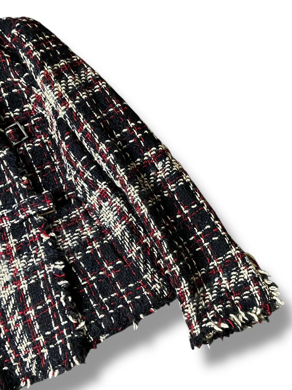 Zara Zara Women Tweed Cropped Jacket (148) Size XS / US 0-2 / IT 36-38 - 6 Thumbnail