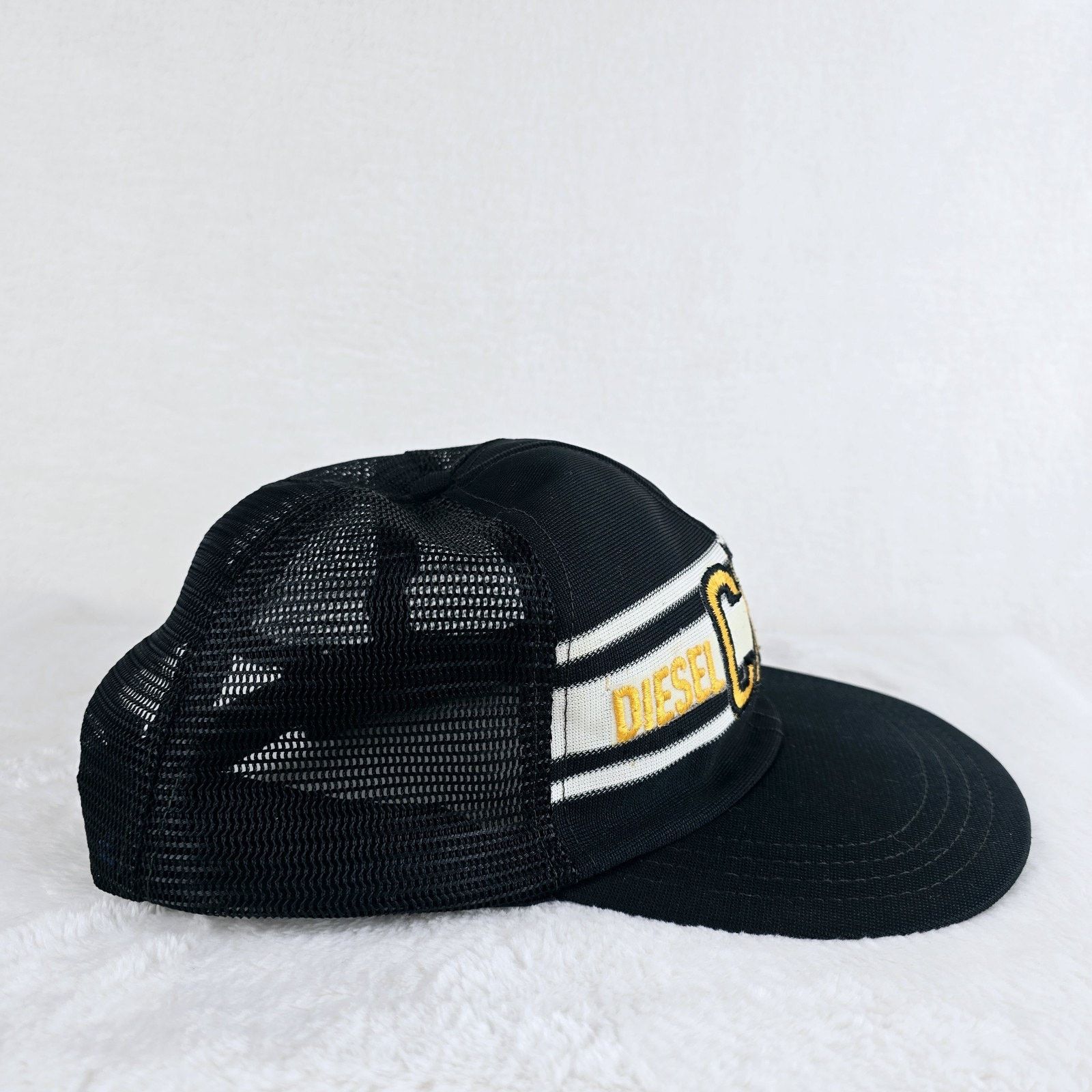 Other Vintage CAT Diesel Power Snapback Mesh Black Trucker Hat Size ONE SIZE - 4 Thumbnail