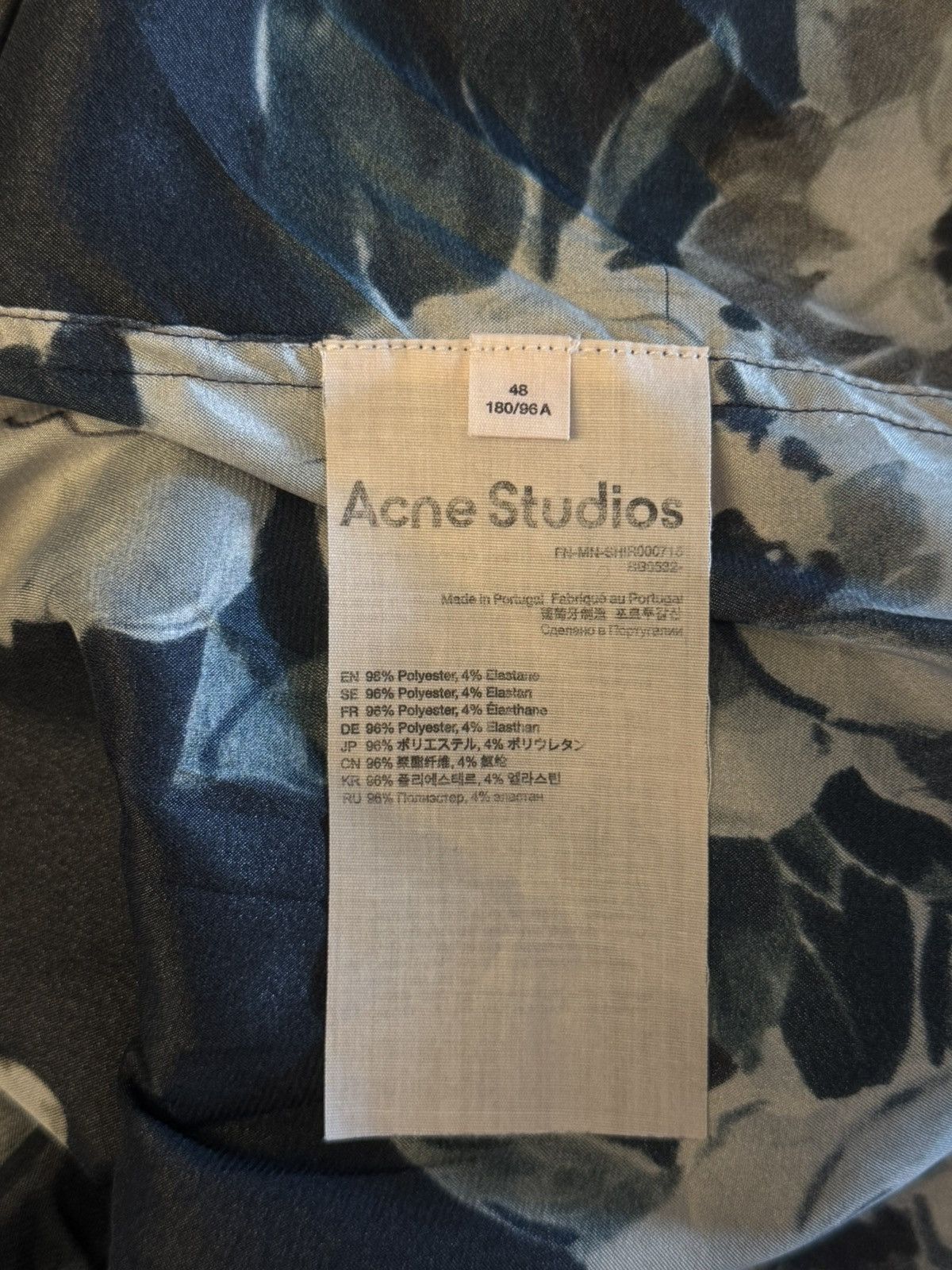 Acne Studios Acne Studios - Setar Long Sleeve Crinkled Shirt Size US M / EU 48-50 / 2 - 8 Thumbnail