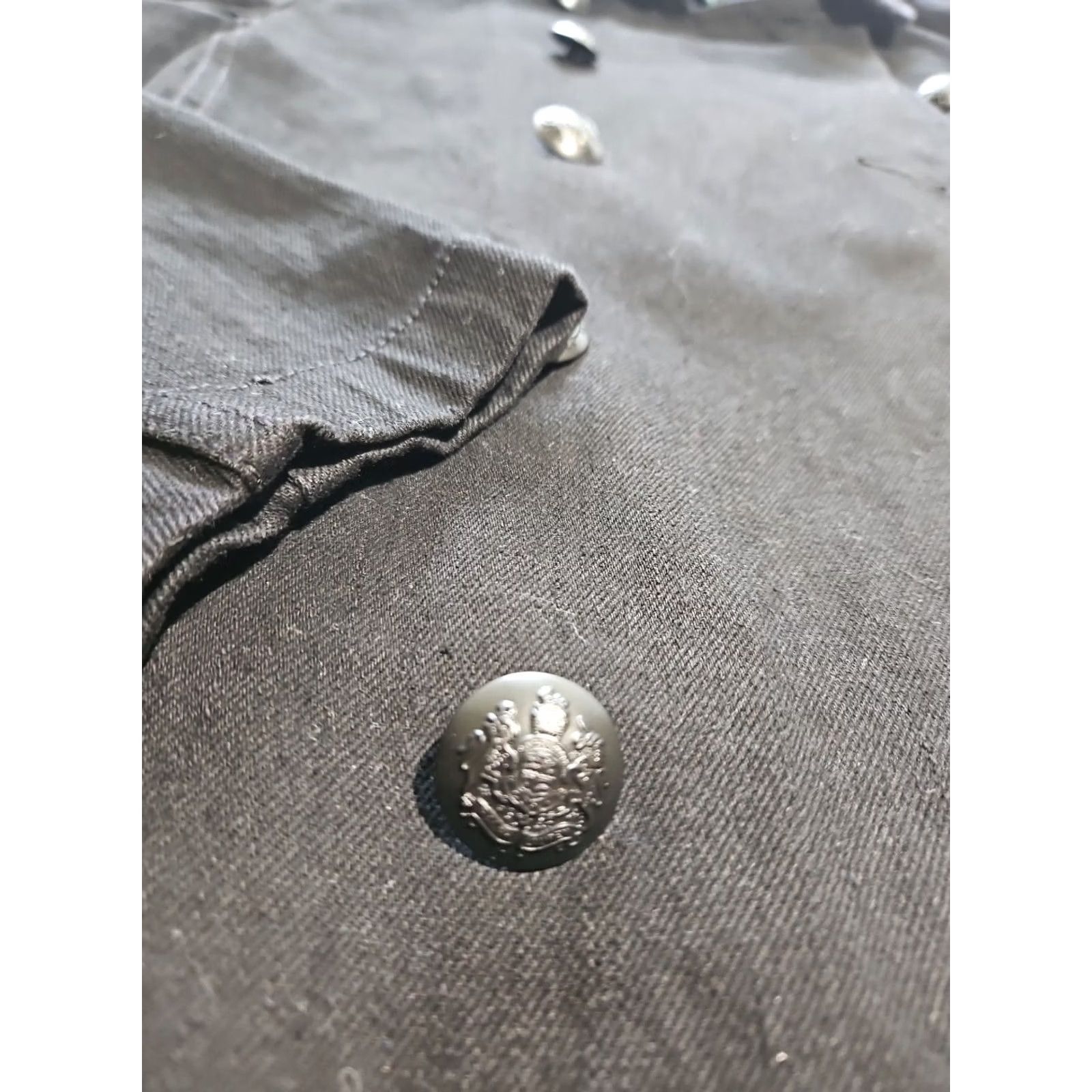 Ralph Lauren VINTAGE Ralph Lauren Double Breasted Jacket Womens 8 Black Denim Corduroy Collar Top Size M / US 6-8 / IT 42-44 - 6 Thumbnail