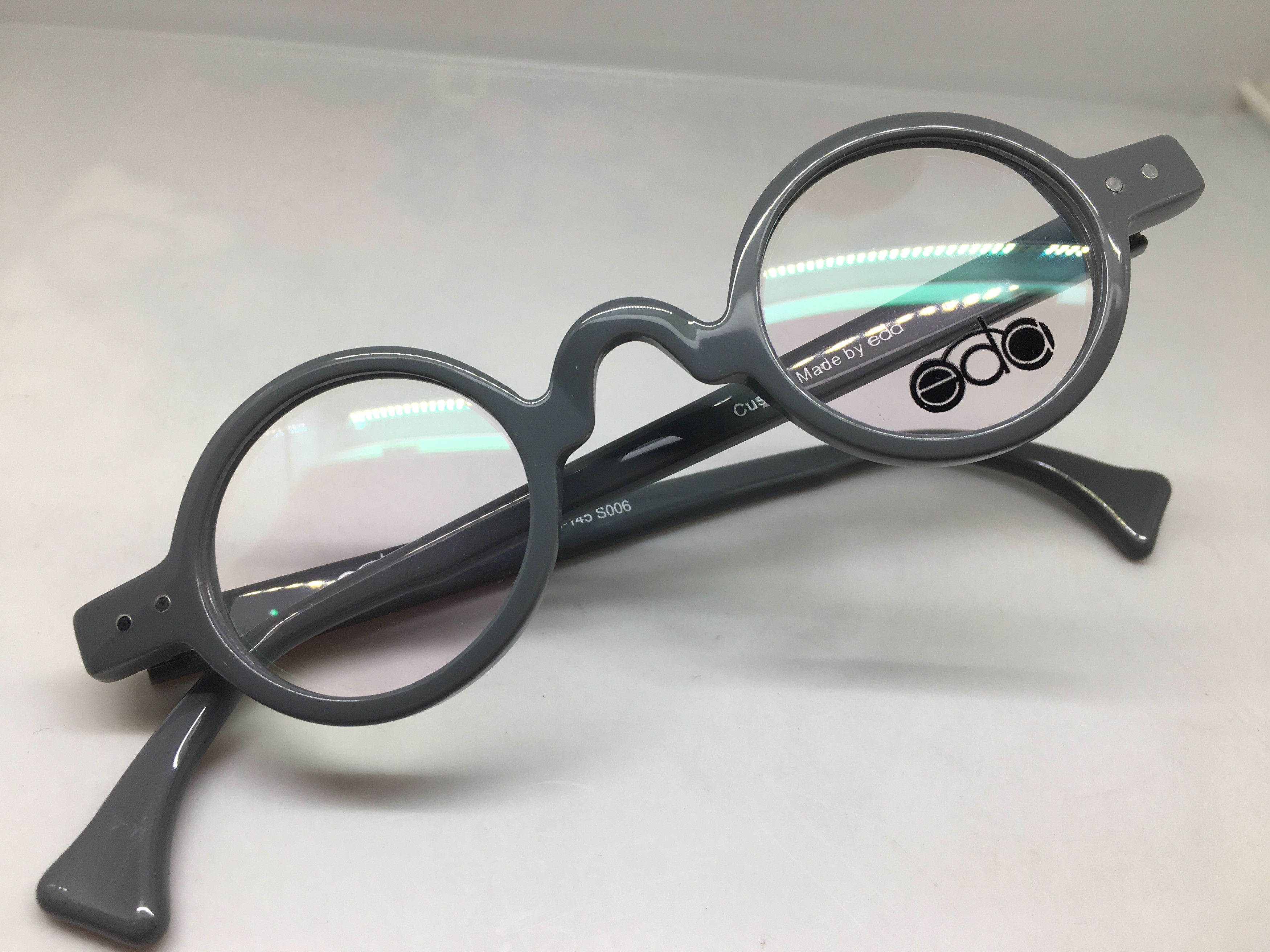 Other EYECRAFT 3012B Grey Ivy League Round Eyeglasses Frame Size ONE SIZE - 5 Thumbnail