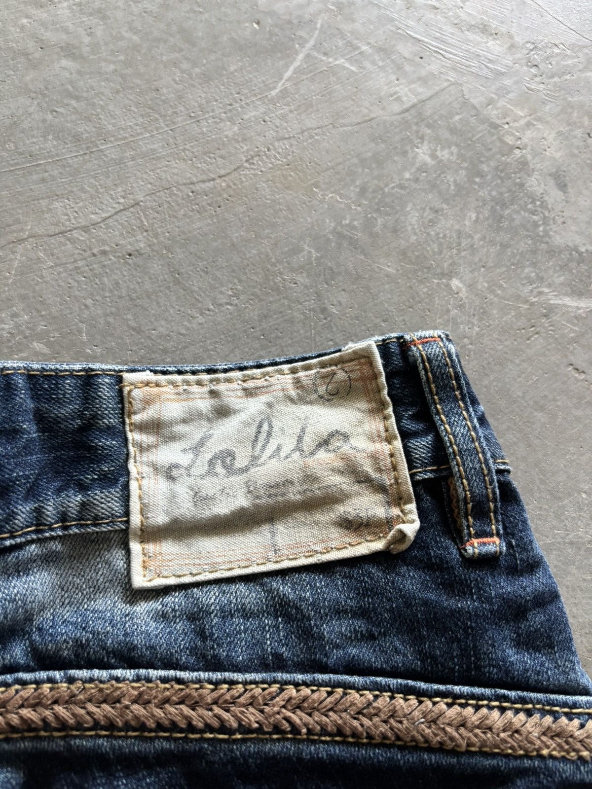 If Six Was Nine LOLITA flare up western style washed distressed japanese Size US 27 - 18 Thumbnail