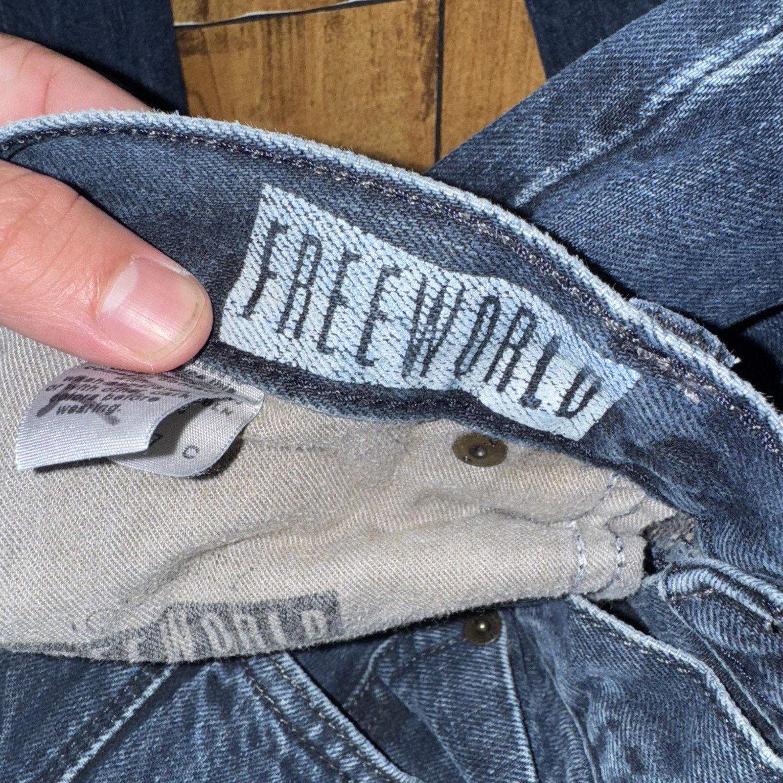 Free World × Vintage Free World Night Train Denim Jeans Blue 32x32 Size US 32 / EU 48 - 6 Thumbnail