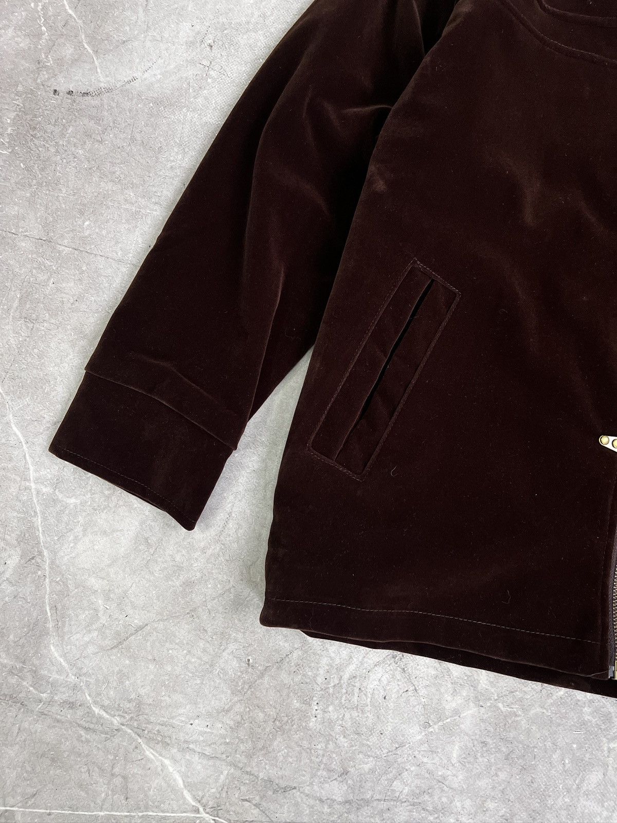 Le Laboureur Velvet brown jacket fireman claps velour bomber Size US M / EU 48-50 / 2 - 4 Thumbnail