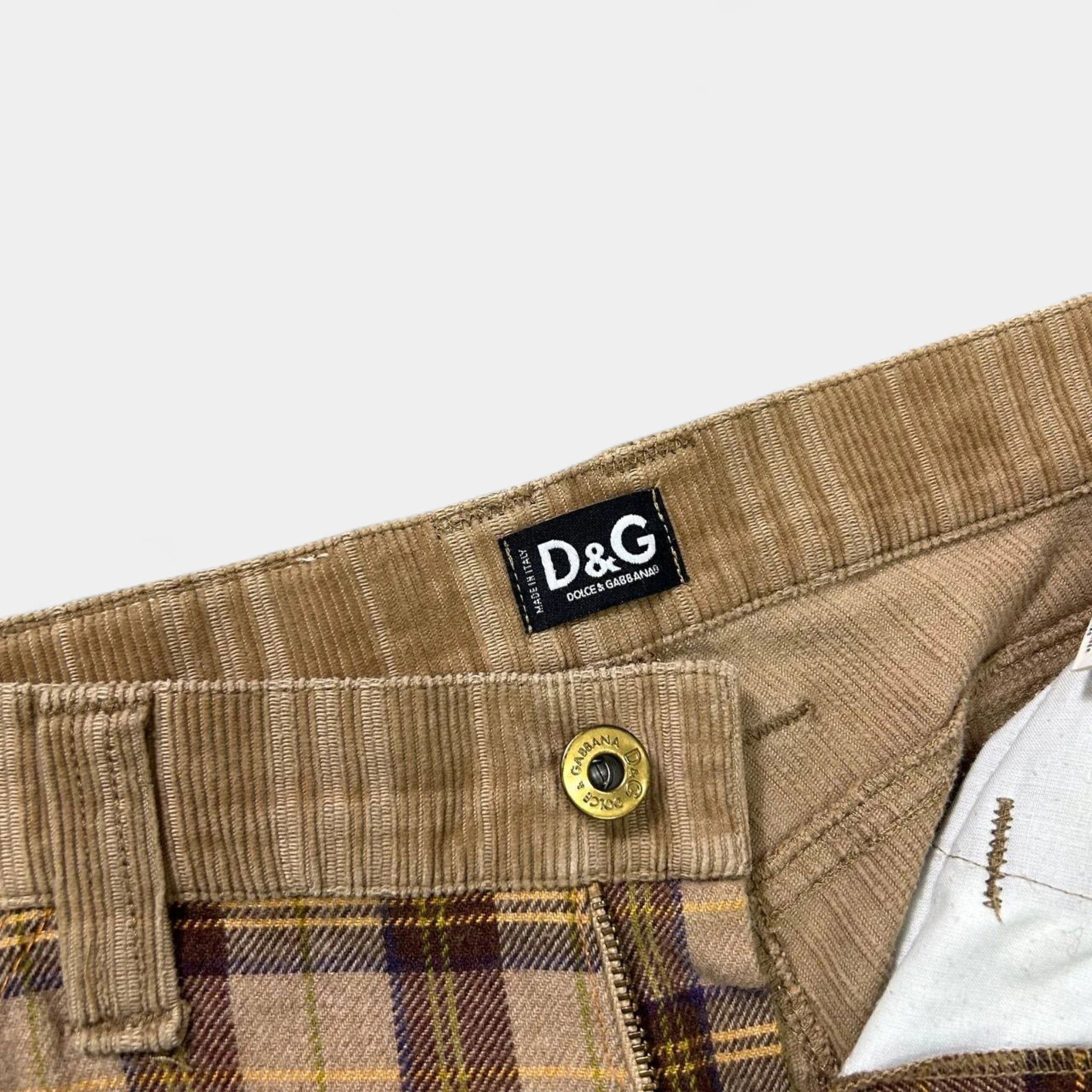 Dolce & Gabbana Dolce & Gabbana Checkered Brown Corduroy Pants Size US 32 / EU 48 - 3 Thumbnail