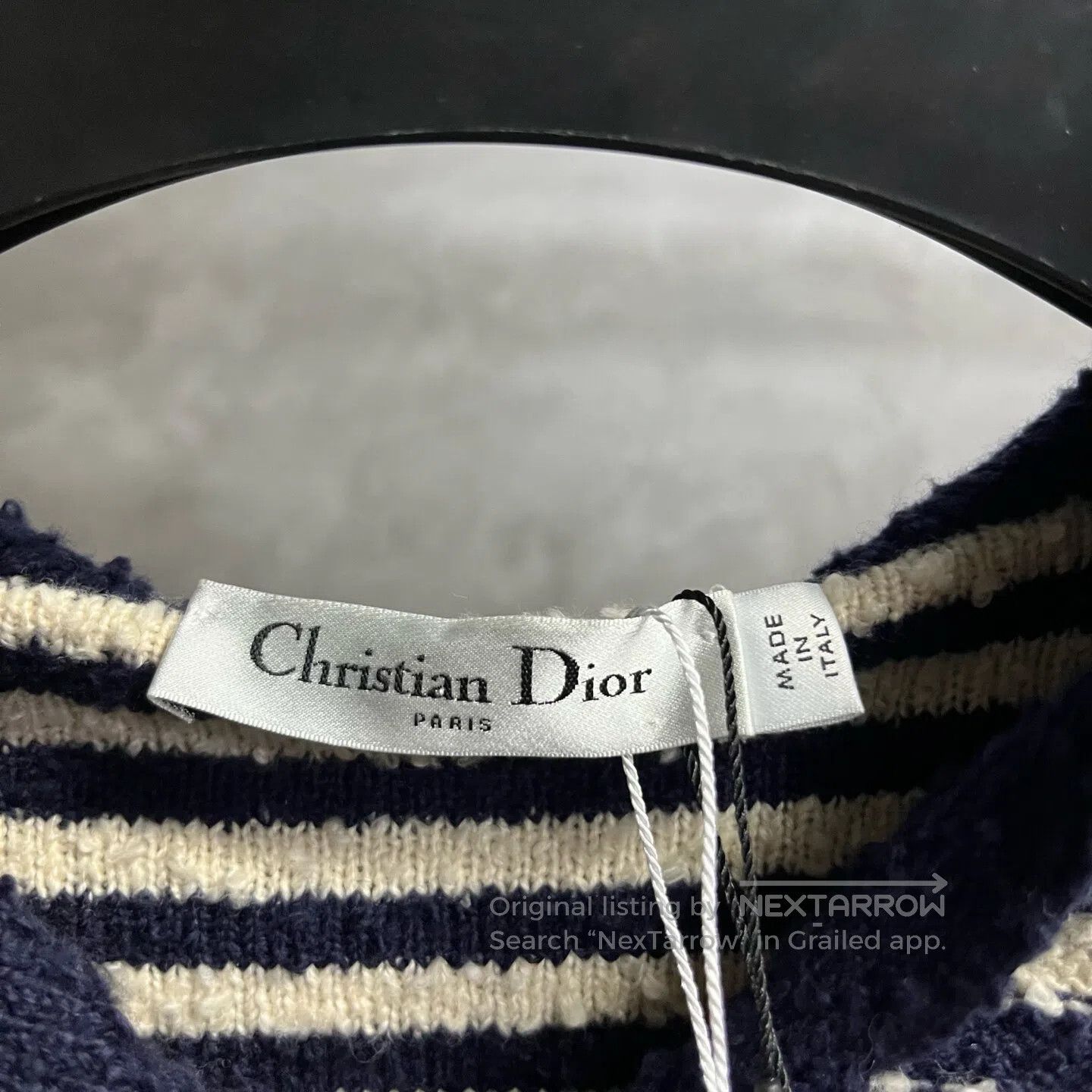 Dior Dior Striped printed V-neck casual long-sleeved knit sweat Size XS / US 0-2 / IT 36-38 - 3 Thumbnail