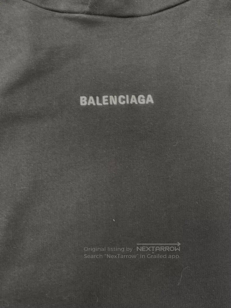 Balenciaga Balenciaga Logo Print Fitted Long Sleeve Hoodie Size US L / EU 52-54 / 3 - 3 Thumbnail