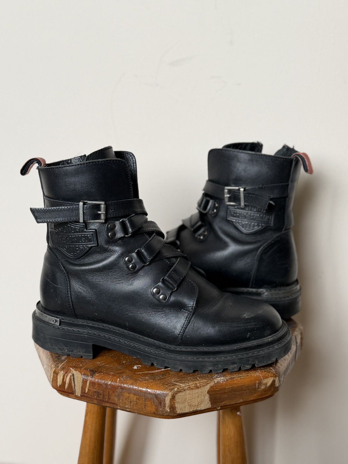 Harley Davidson Vintage Harley-Davidson Ankle-Zip Avant-Garde Westernf Boots Size US 6 / IT 36 - 1 Thumbnail