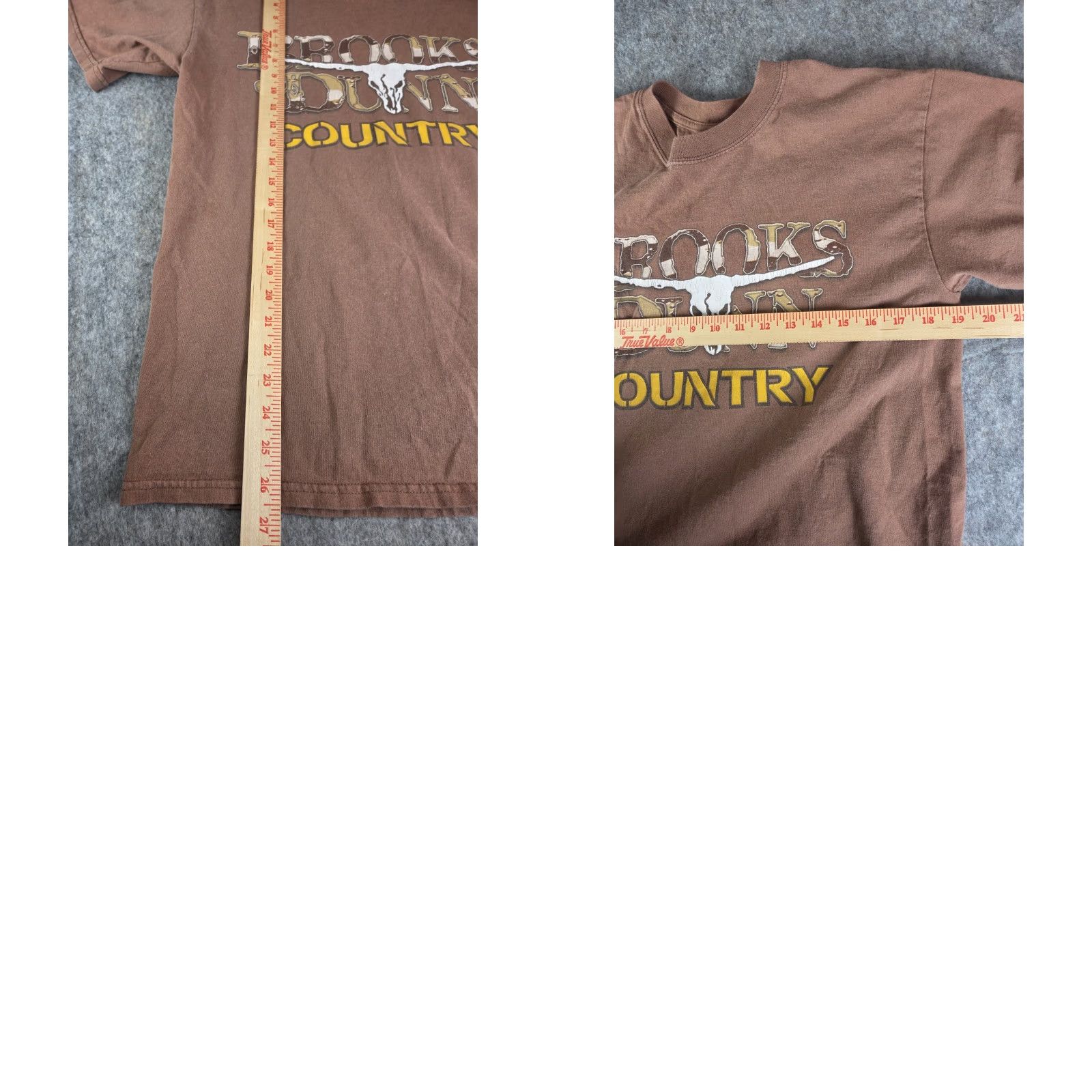 Brooks VINTAGE Brooks & Dunn Tour t shirt Kick Ass Country Men’s Size M Brown Short Sleeve Cotton Shirt Mens Size US M / EU 48-50 / 2 - 8 Thumbnail