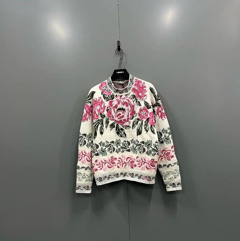 Dior Dior Multicolor Wool Long Sleeve Sweater 0089 Size M / US 6-8 / IT 42-44 - 1 Thumbnail