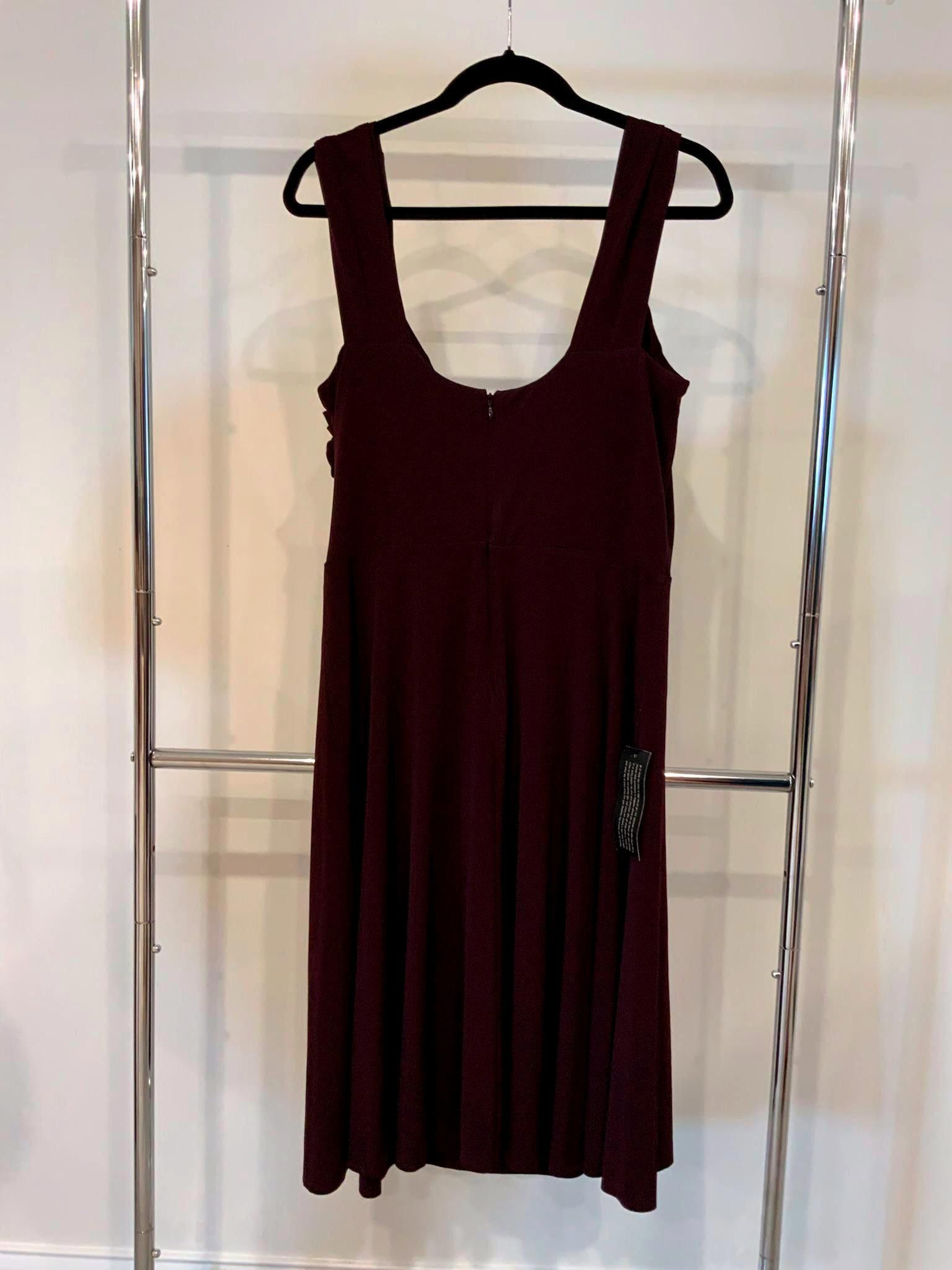 Ann Taylor Elegant Dark Purple Dress - Size 14 by Taylor Size XL / US 12-14 / IT 48-50 - 4 Thumbnail