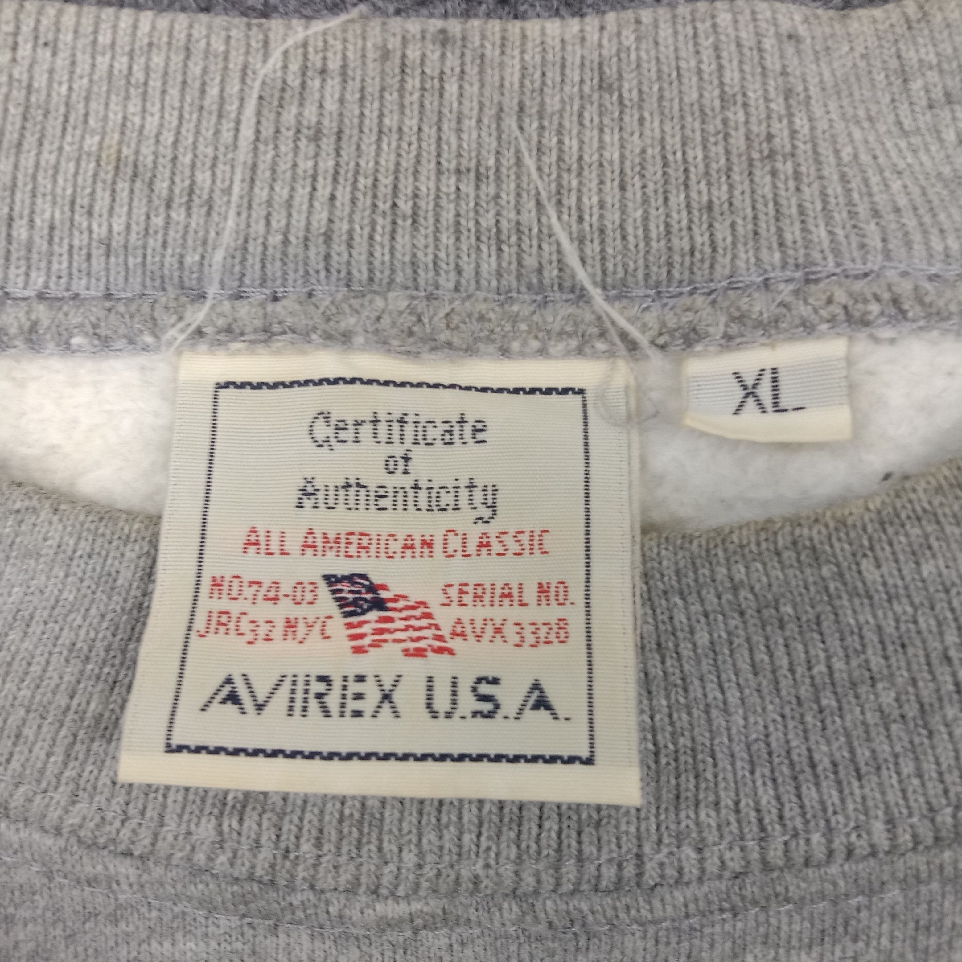 Avirex × Vintage Avirex USA Military Style Spellout Sweatshirt Size US L / EU 52-54 / 3 - 3 Thumbnail