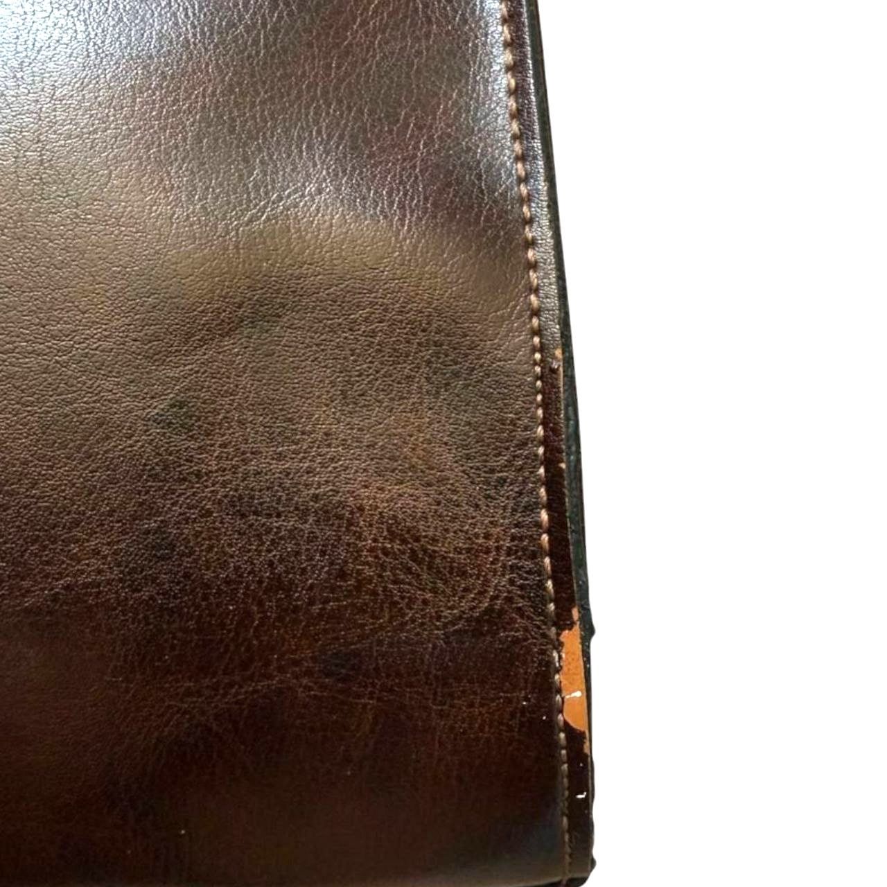 NBDN Nobrandedon Rina Rich Brown Leather Satchel Bag Purse Size ONE SIZE - 10 Thumbnail
