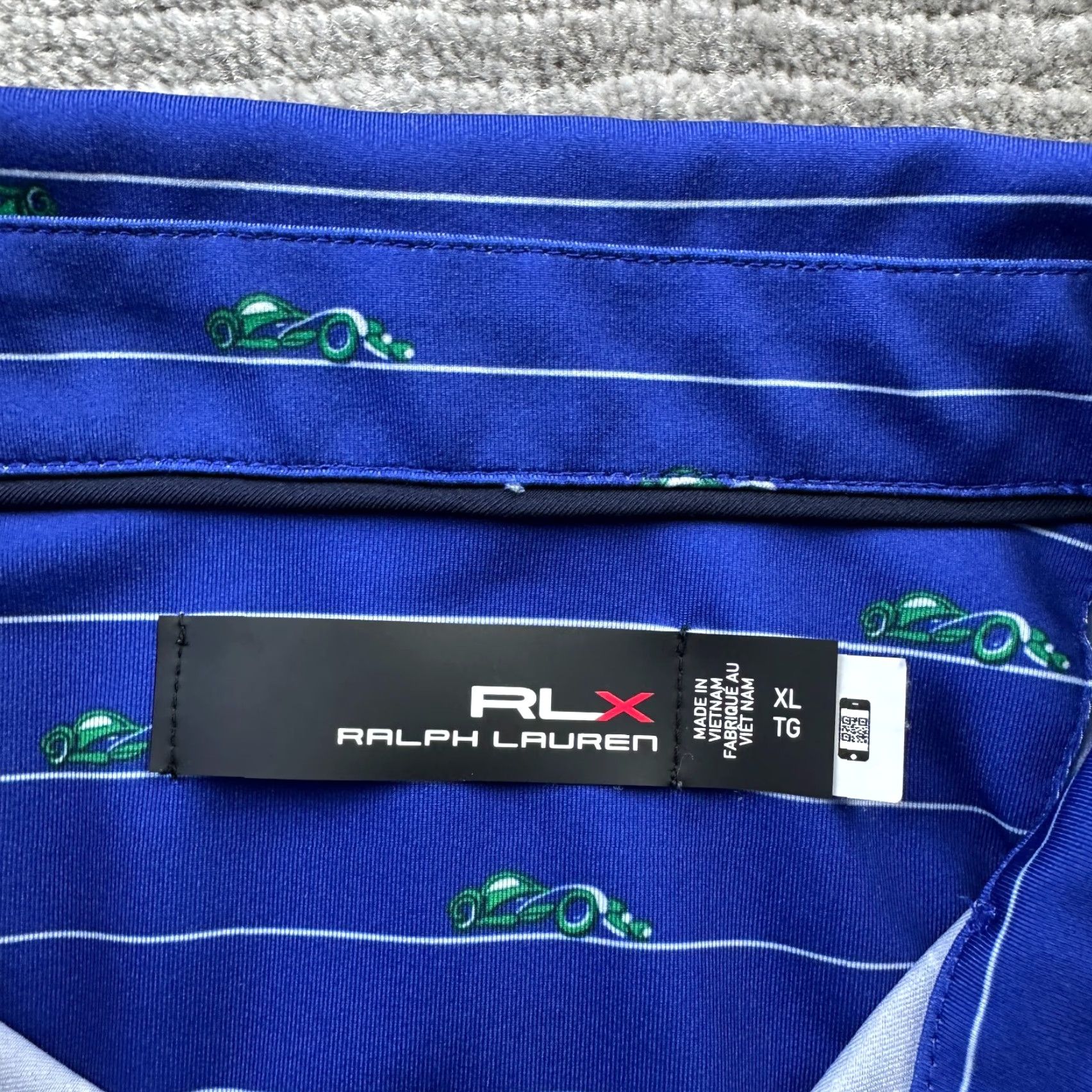 RLX Ralph Lauren RLX Ralph Lauren Polo Shirt Mens XL Blue Performance Golf Logo All Over Print Size US XL / EU 56 / 4 - 6 Thumbnail