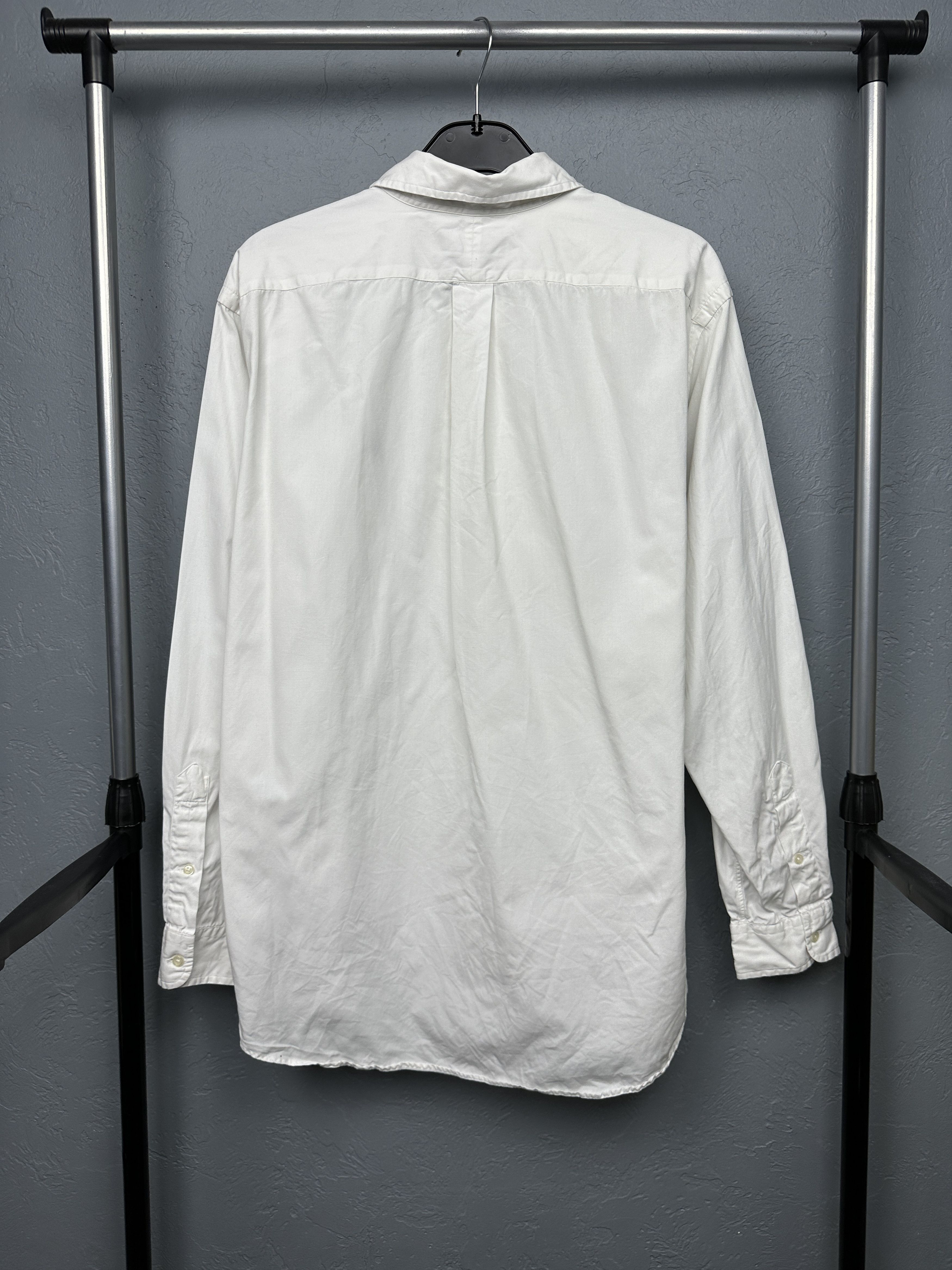 Polo Ralph Lauren Polo Ralph Lauren Vintage Mens White Long Sleeve Shirt Y2K Size US L / EU 52-54 / 3 - 6 Thumbnail