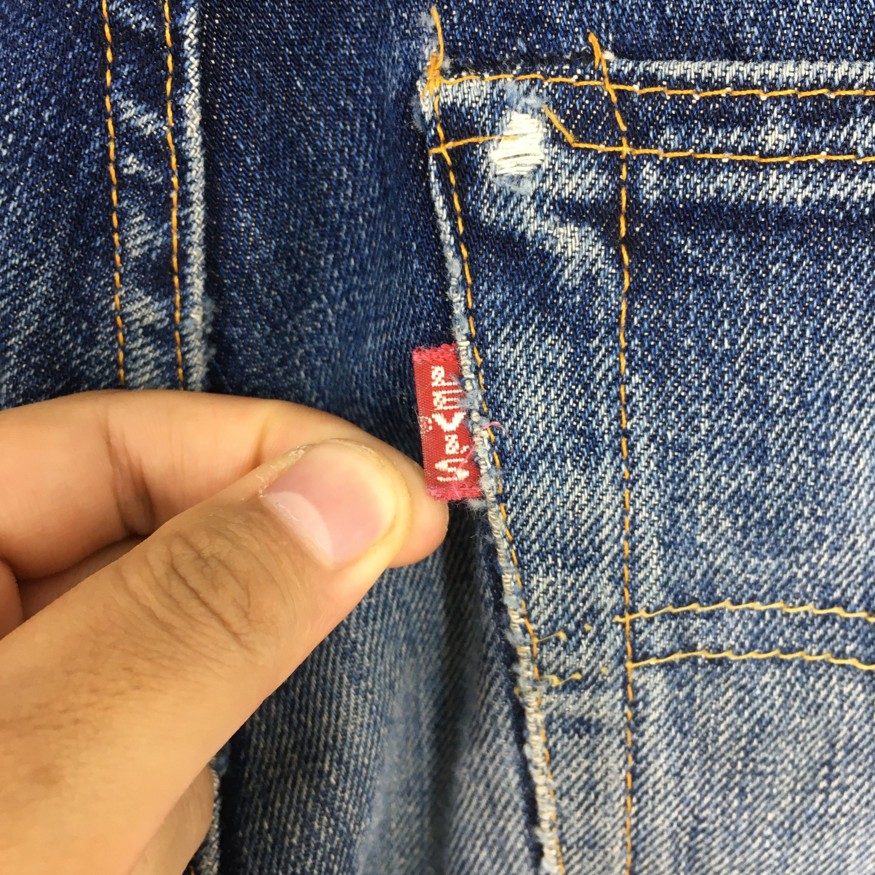 Size 29x31.5 Vintage Levi's 551ZXX Faded Blue Jeans