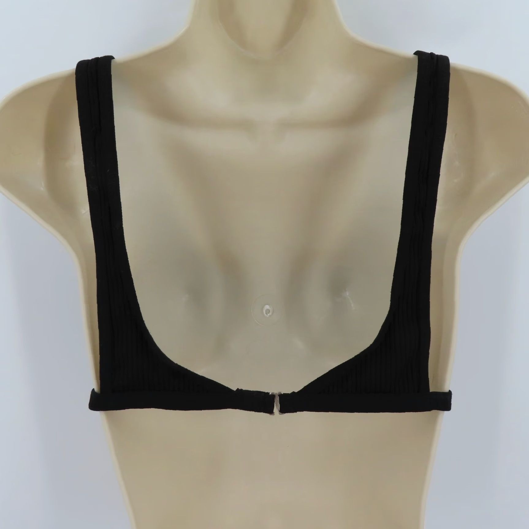 Vintage Sommer Ray Top Bikini Top L Black Solid Padded Wireless Women Swimsuit Shirt/Top Size L / US 10 / IT 46 - 5 Thumbnail