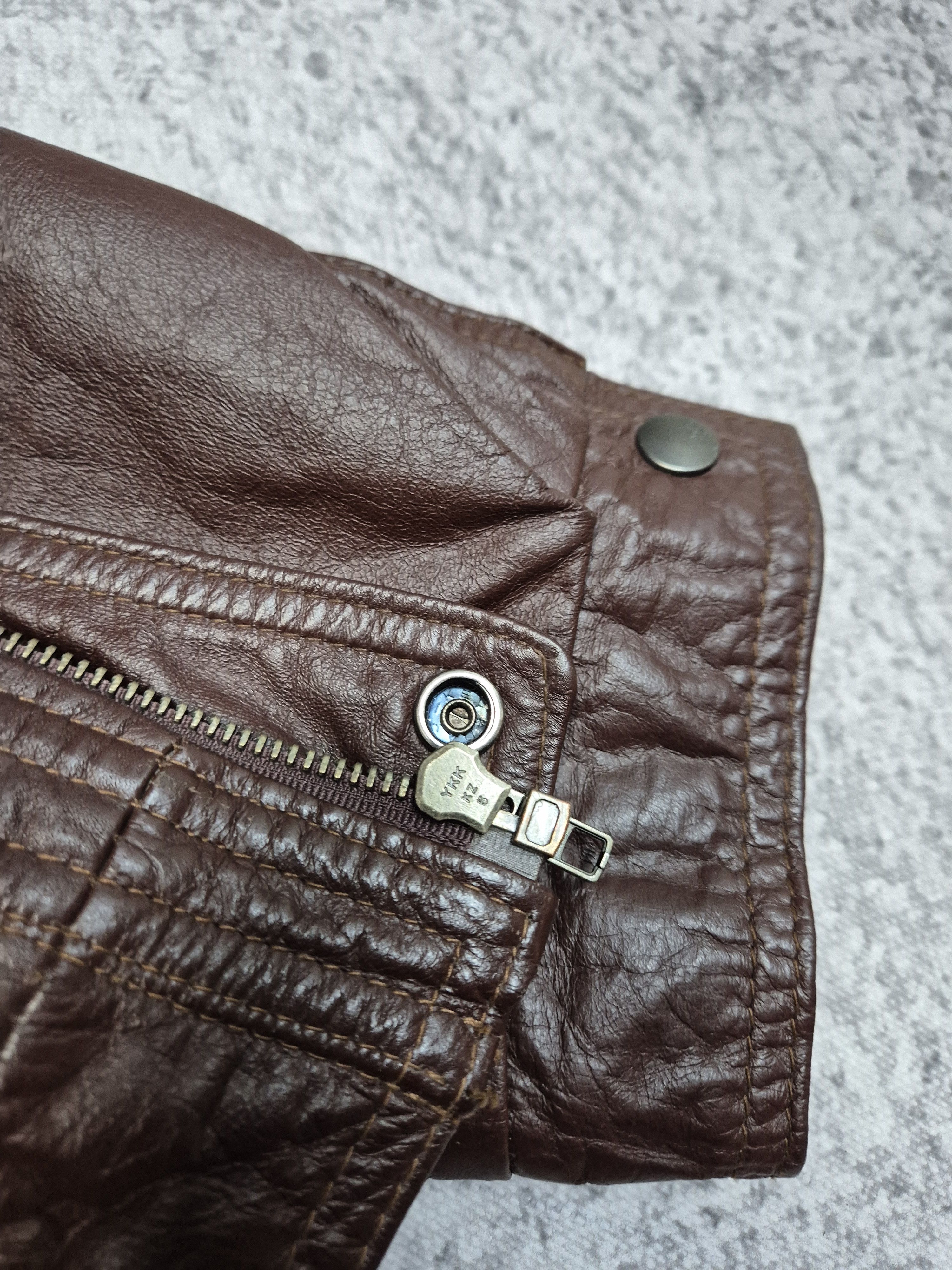 Vintage Vintage Avant Garde Leather Bomber Jacket Size US XL / EU 56 / 4 - 8 Thumbnail