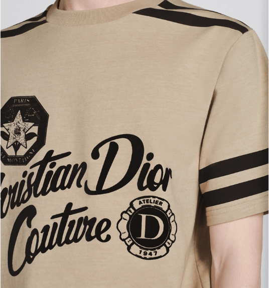 Dior o1w1db10525 483J63 Couture Relaxed-Fit T-Shirt in Beige Size US L / EU 52-54 / 3 - 7 Thumbnail